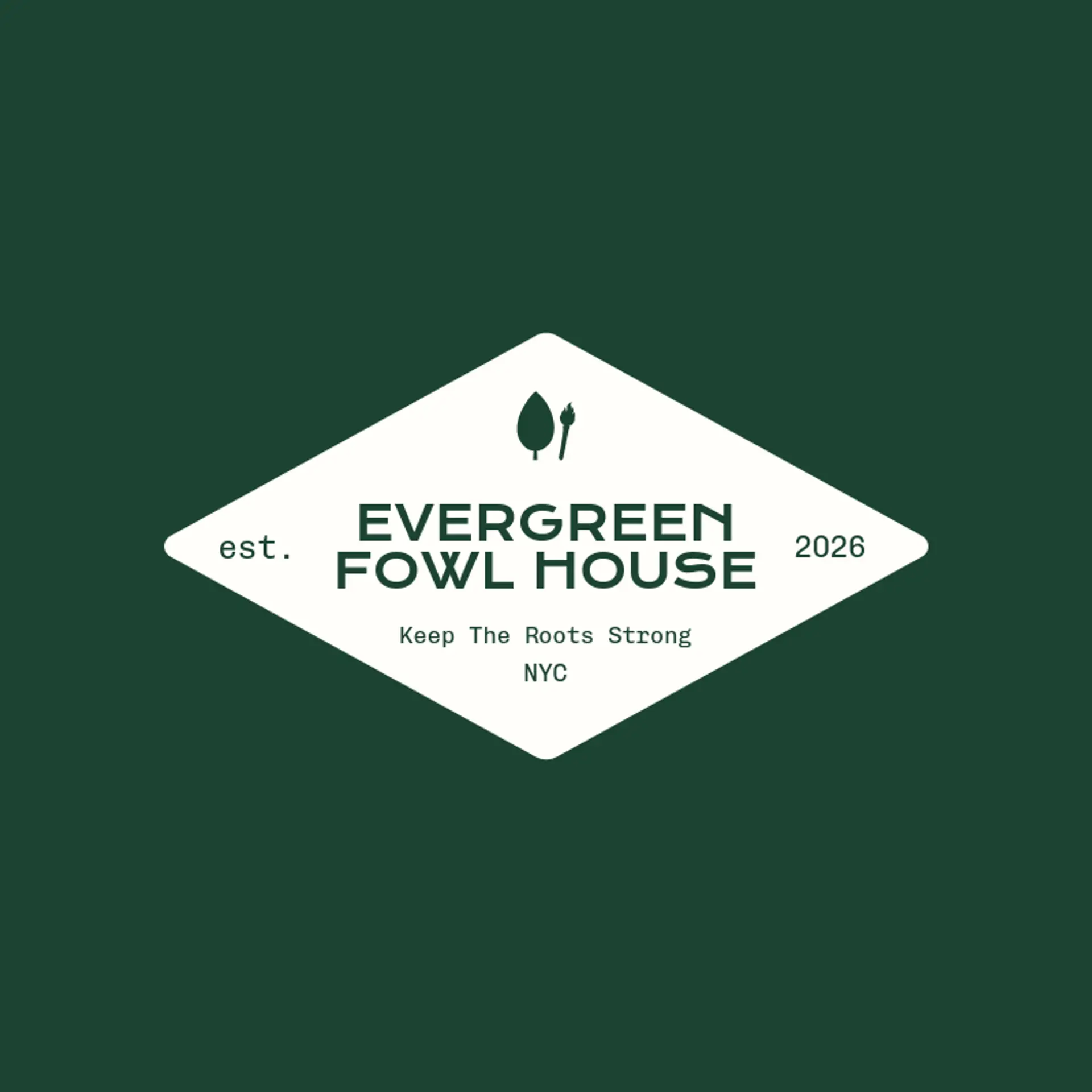 Evergreen Fowl House logo for gamefowl