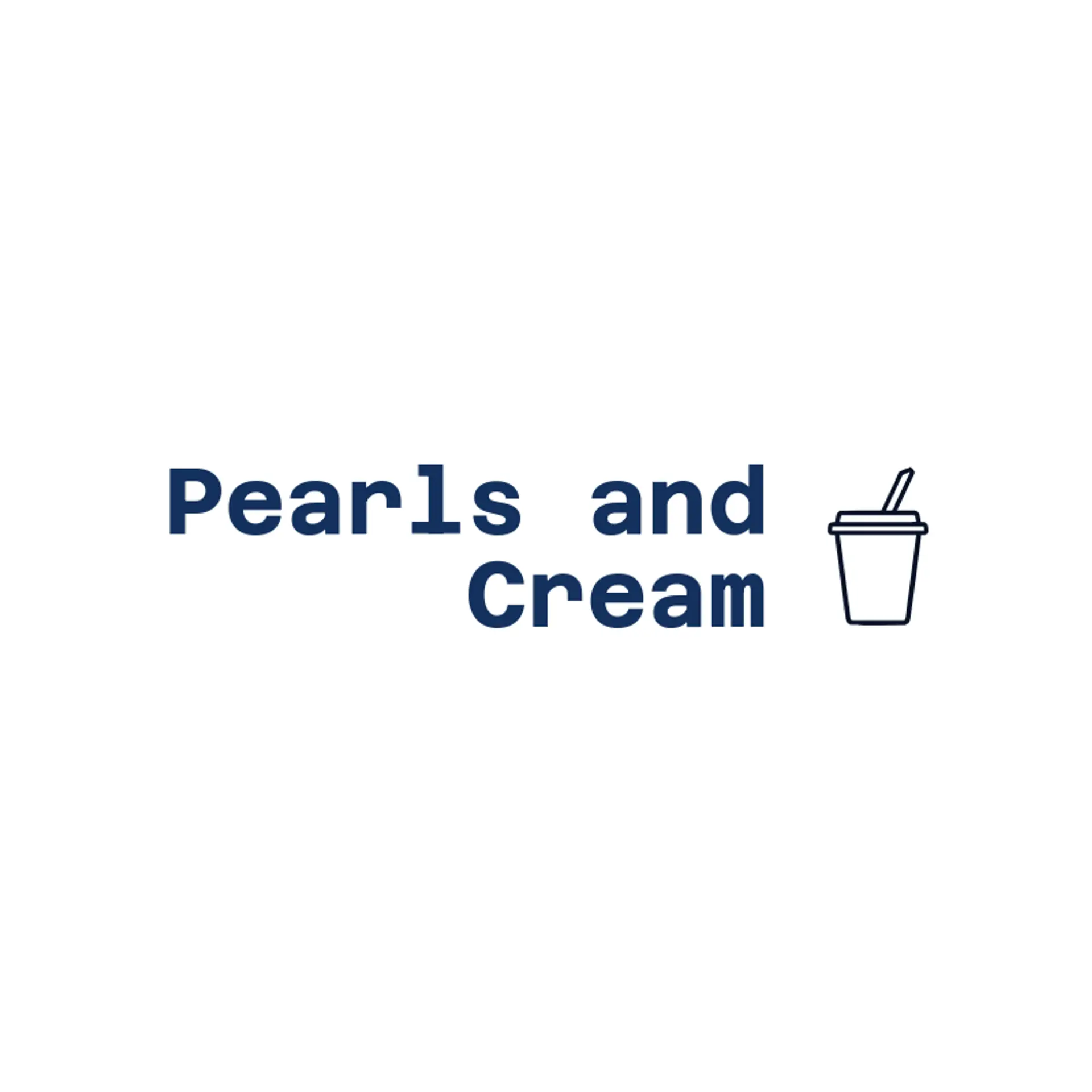 Pearls and Cream logo for milk tea