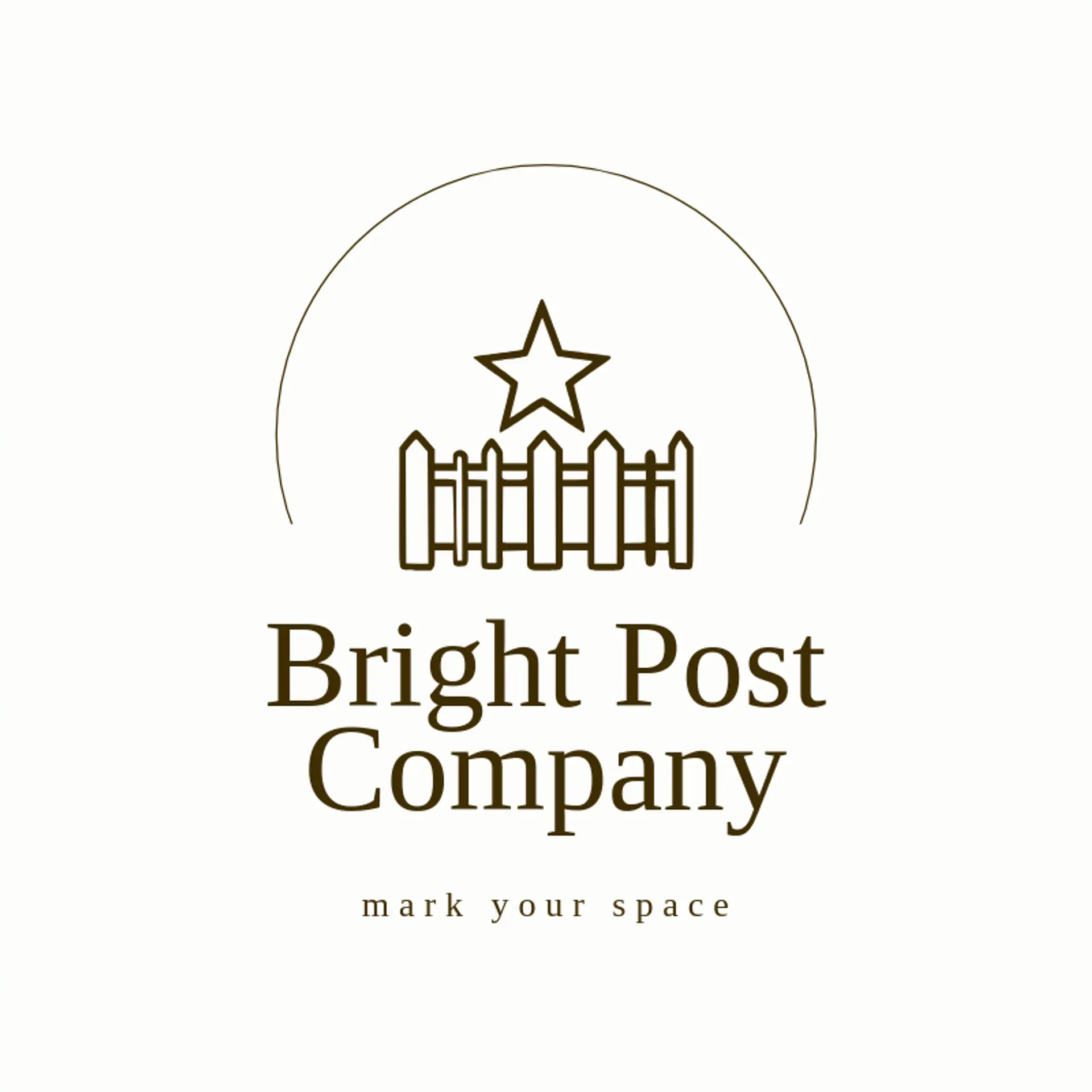 Bright Post Company logo for fence