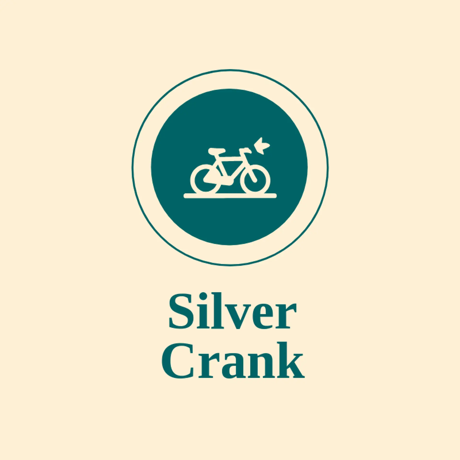 Silver Crank logo for bike