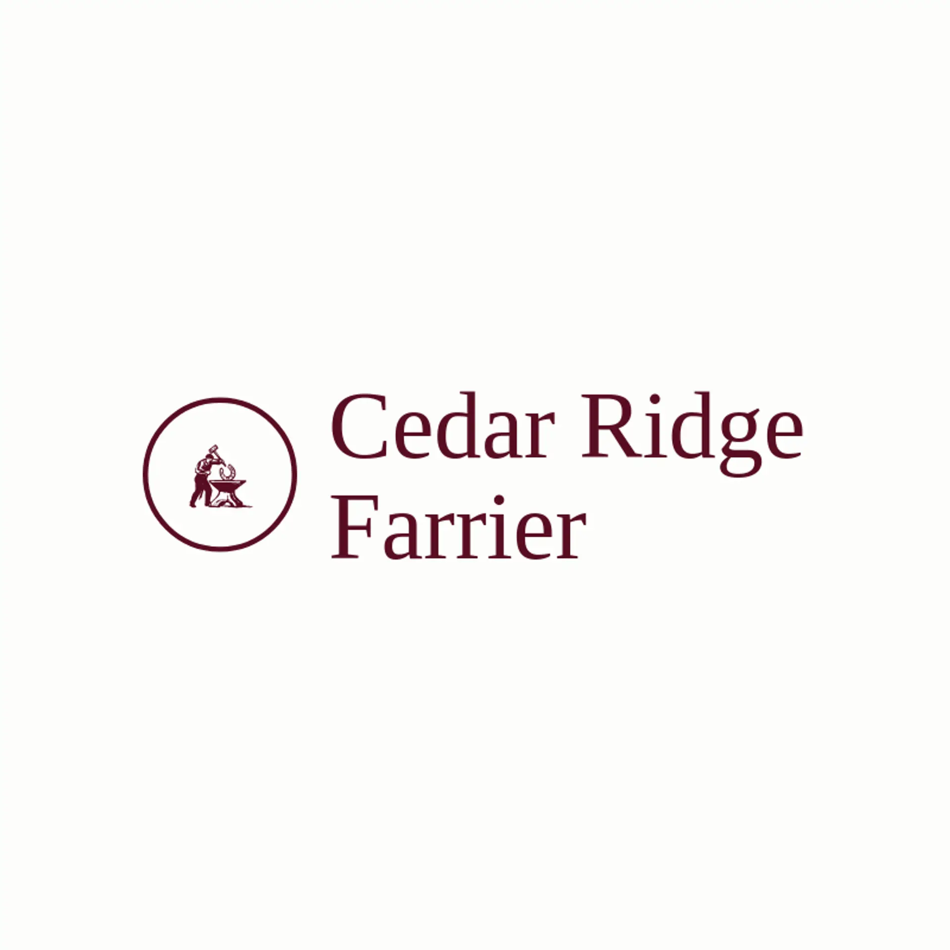 Cedar Ridge Farrier logo for farrier