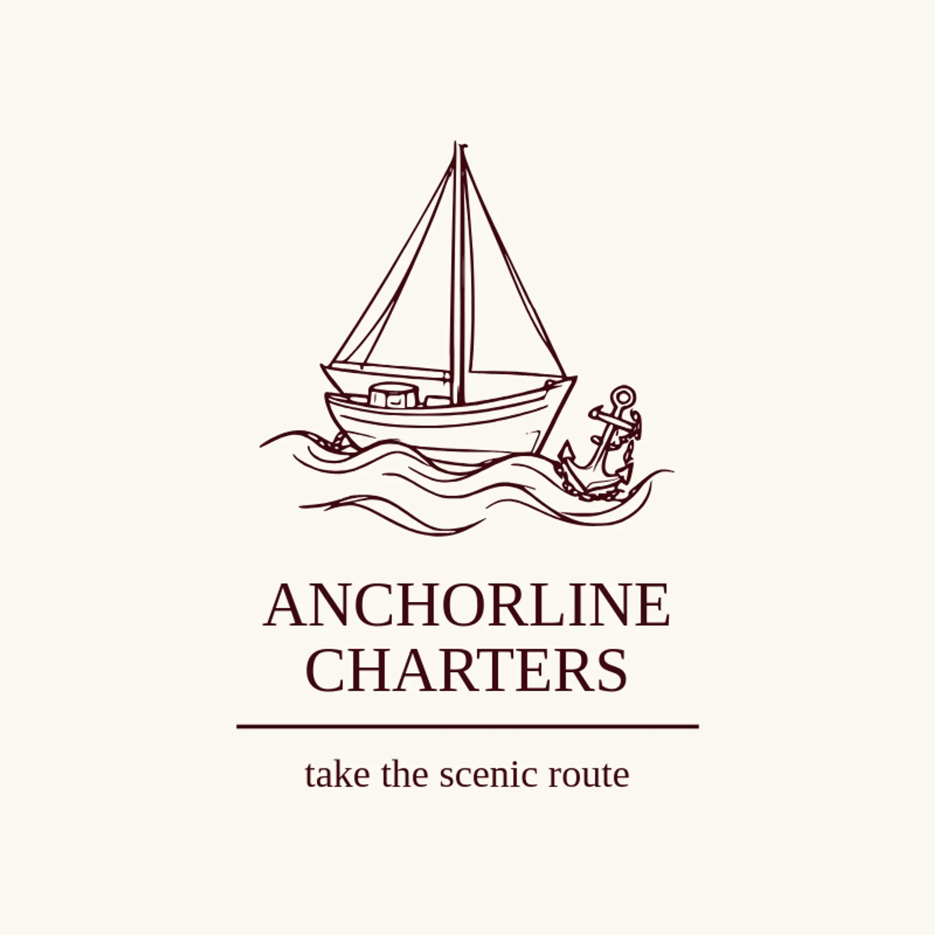 Anchorline Charters logo for sailboat