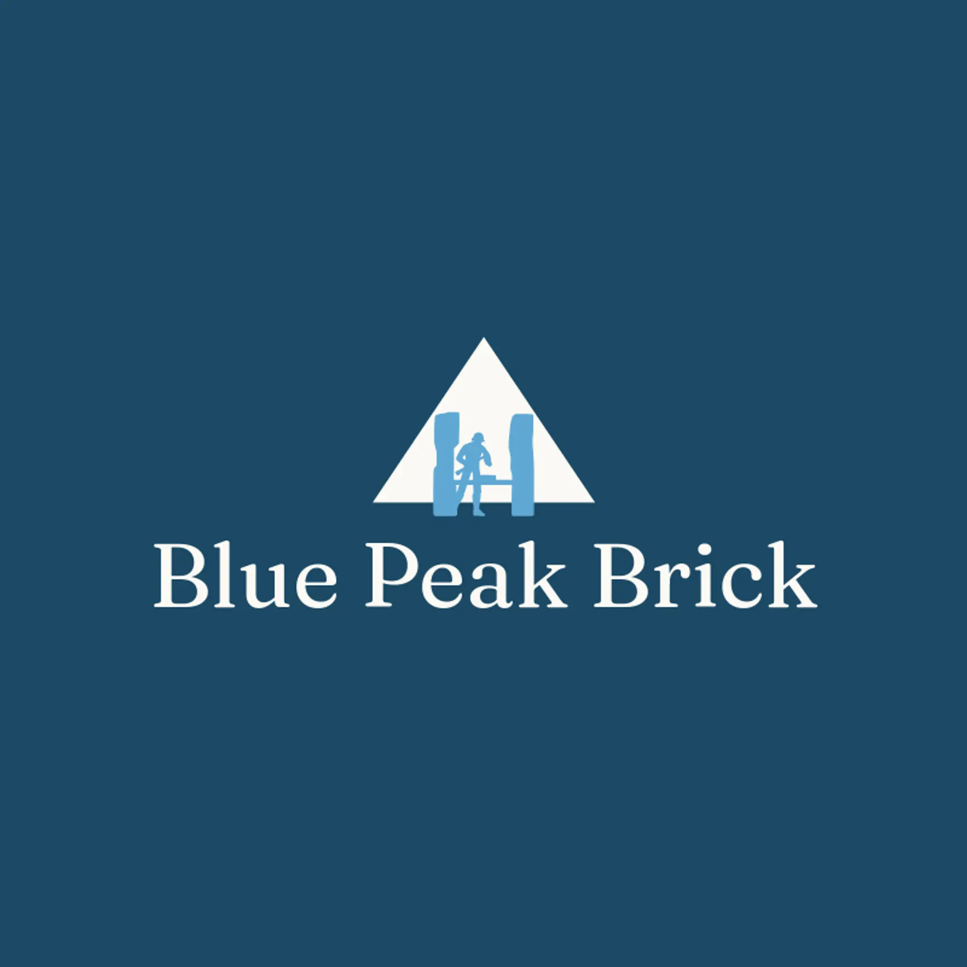 Blue Peak Brick logo for mason