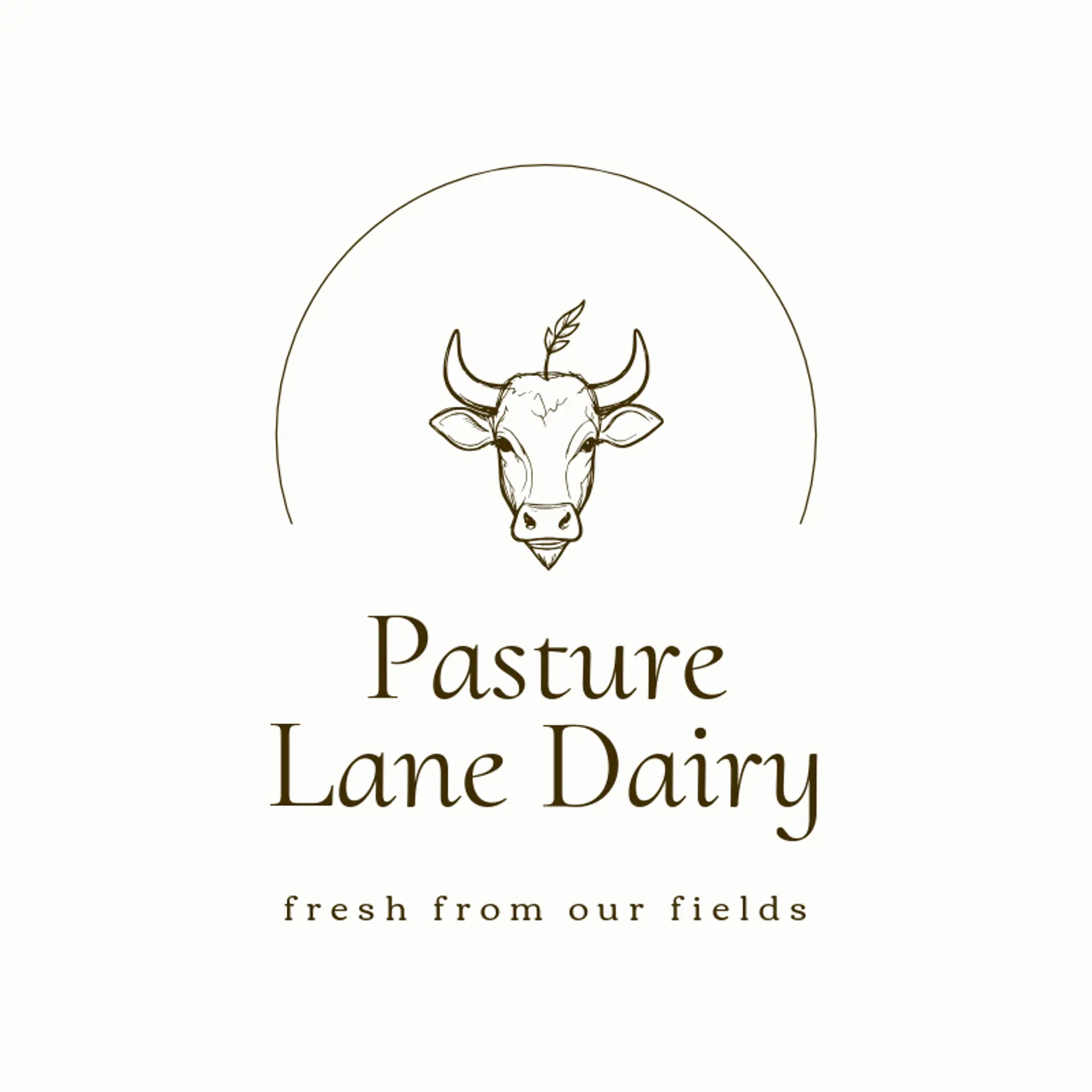 Pasture Lane Dairy logo for cow