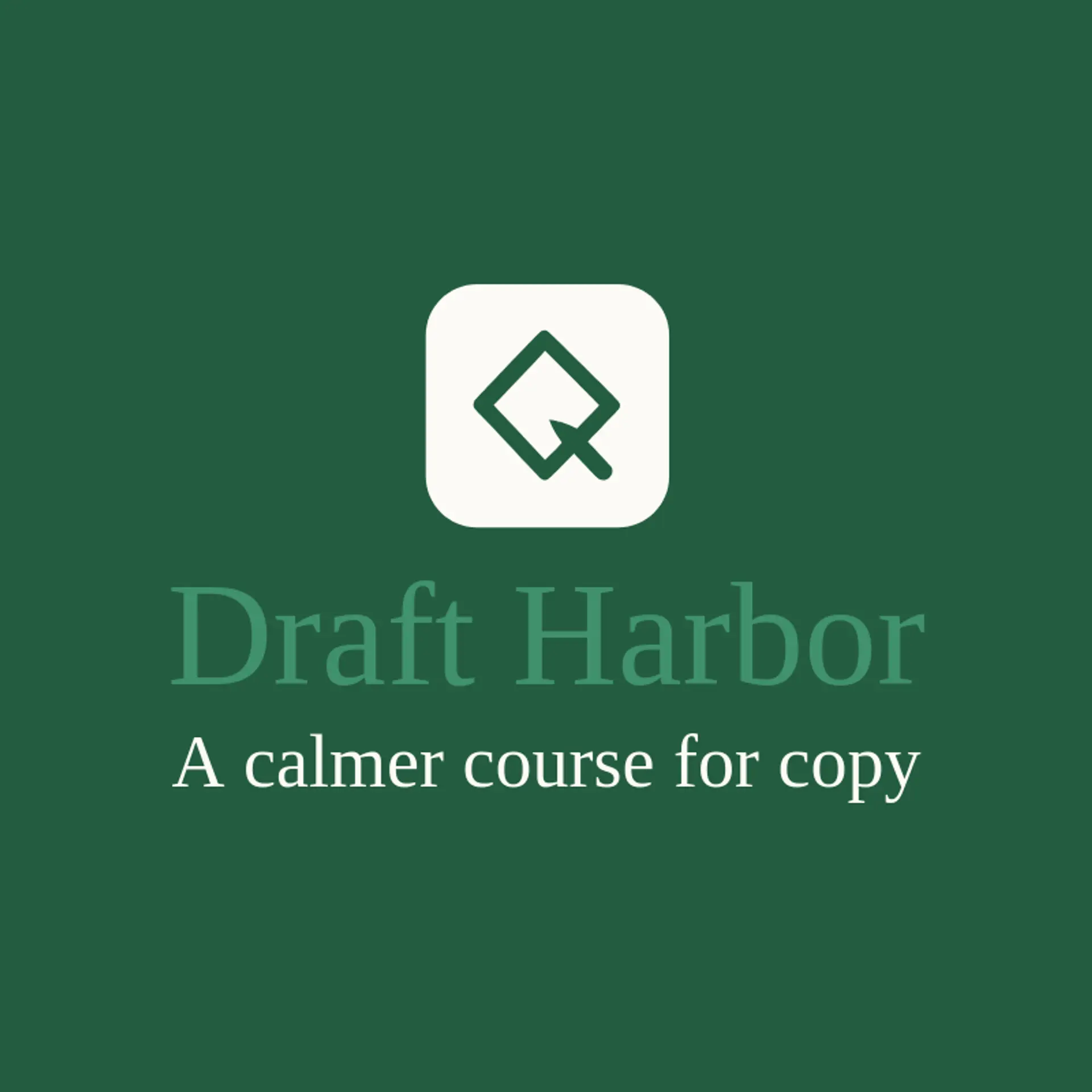 Draft Harbor logo for editor