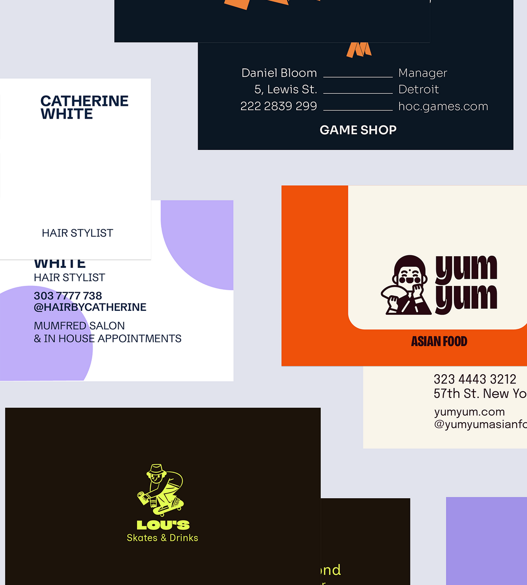 Creating your customized business cards