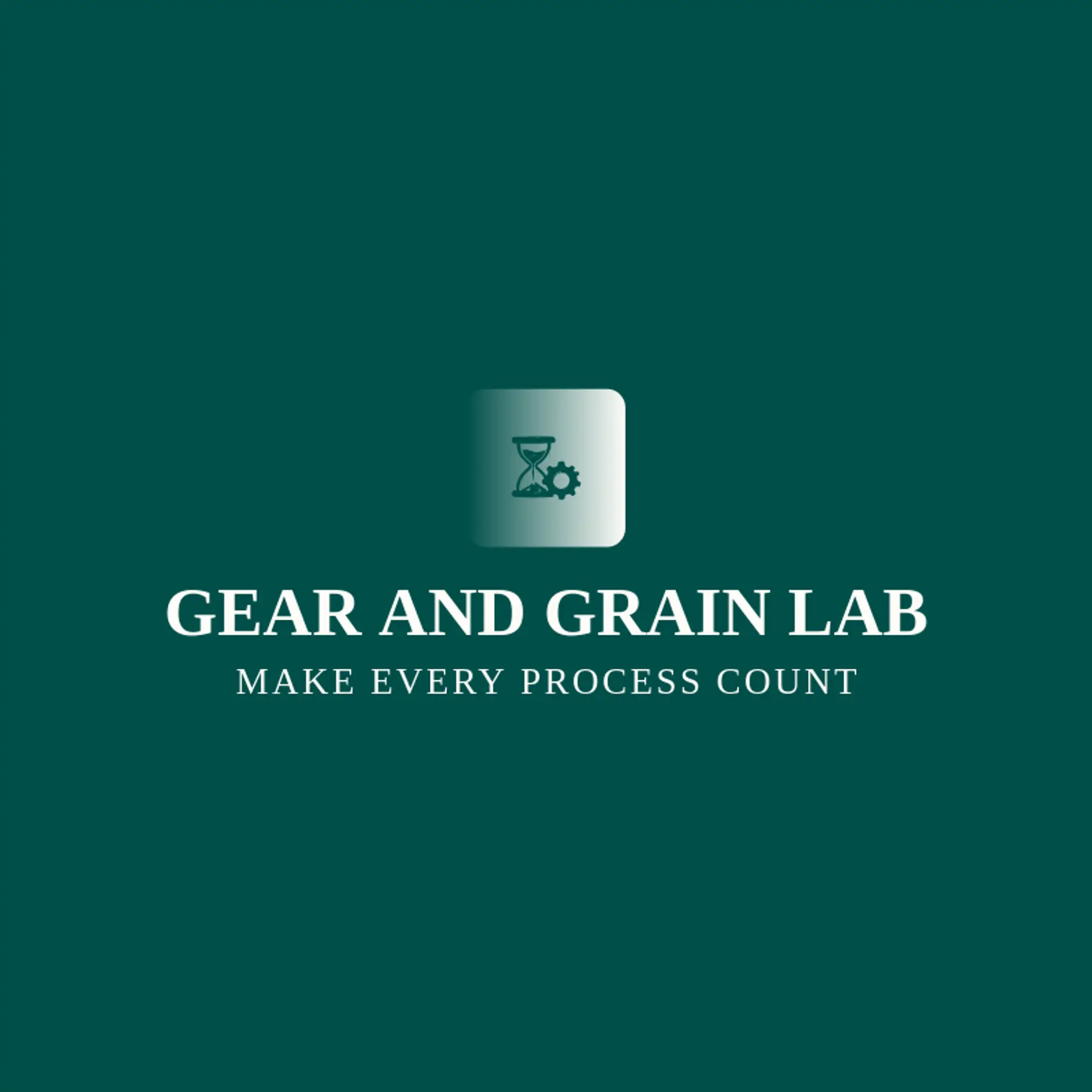 Gear And Grain Lab logo for hourglass