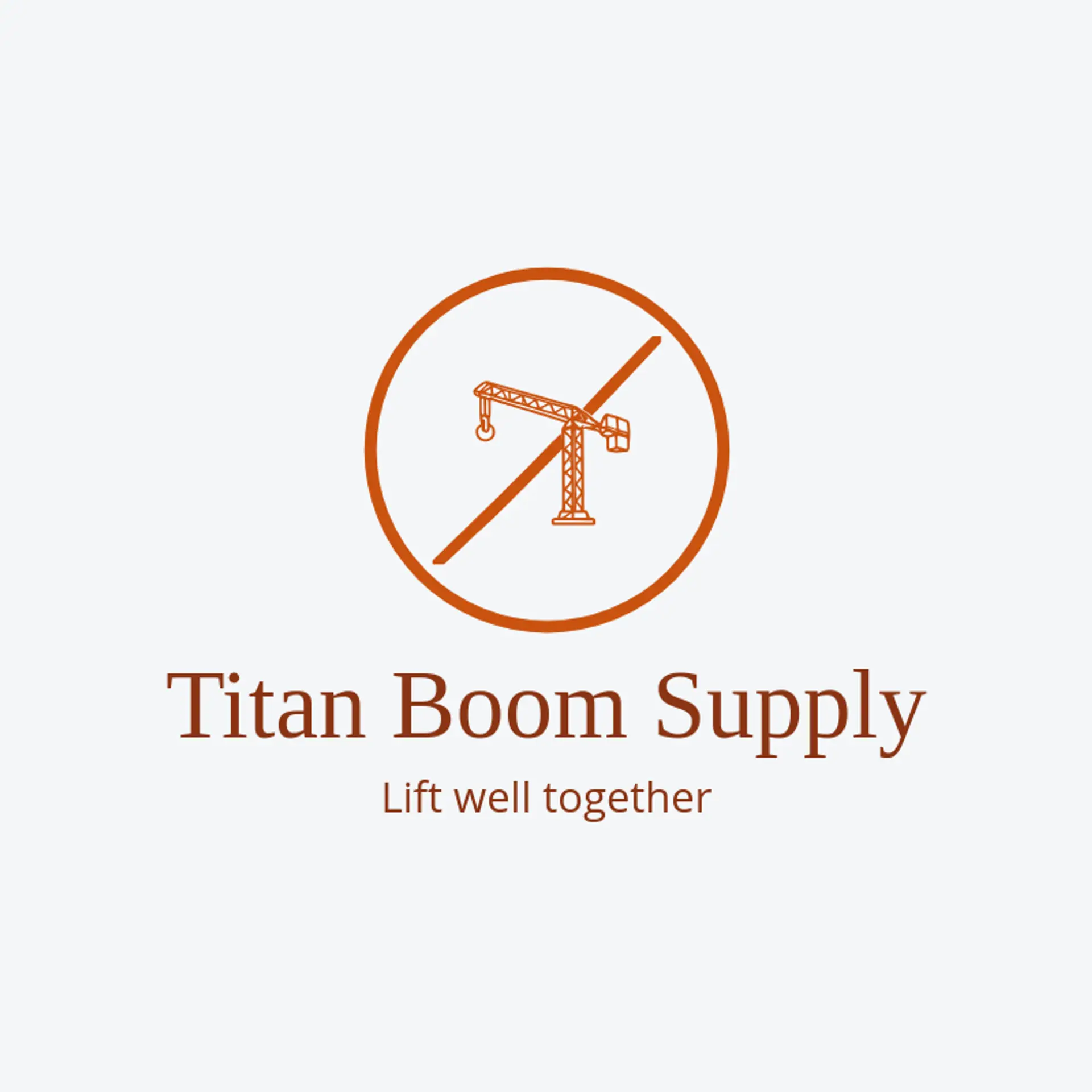 Titan Boom Supply logo for crane