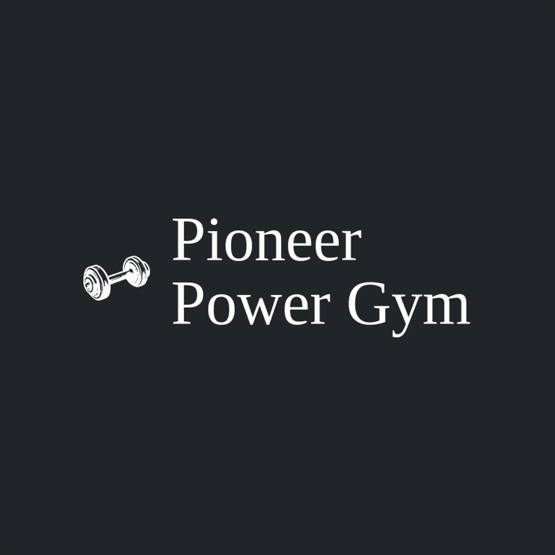 Pioneer Power Gym logo for dumbbell