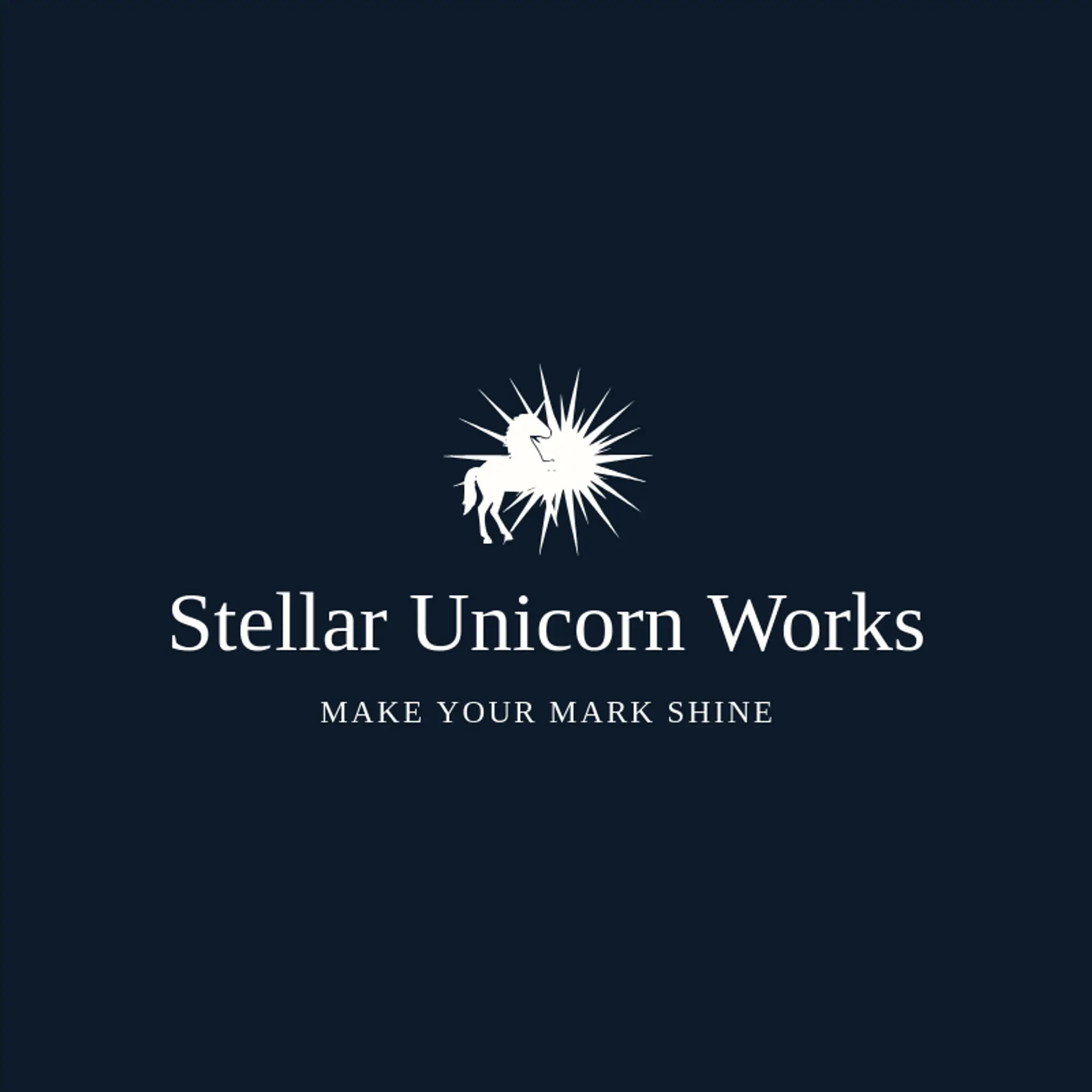 Stellar Unicorn Works logo for unicorn