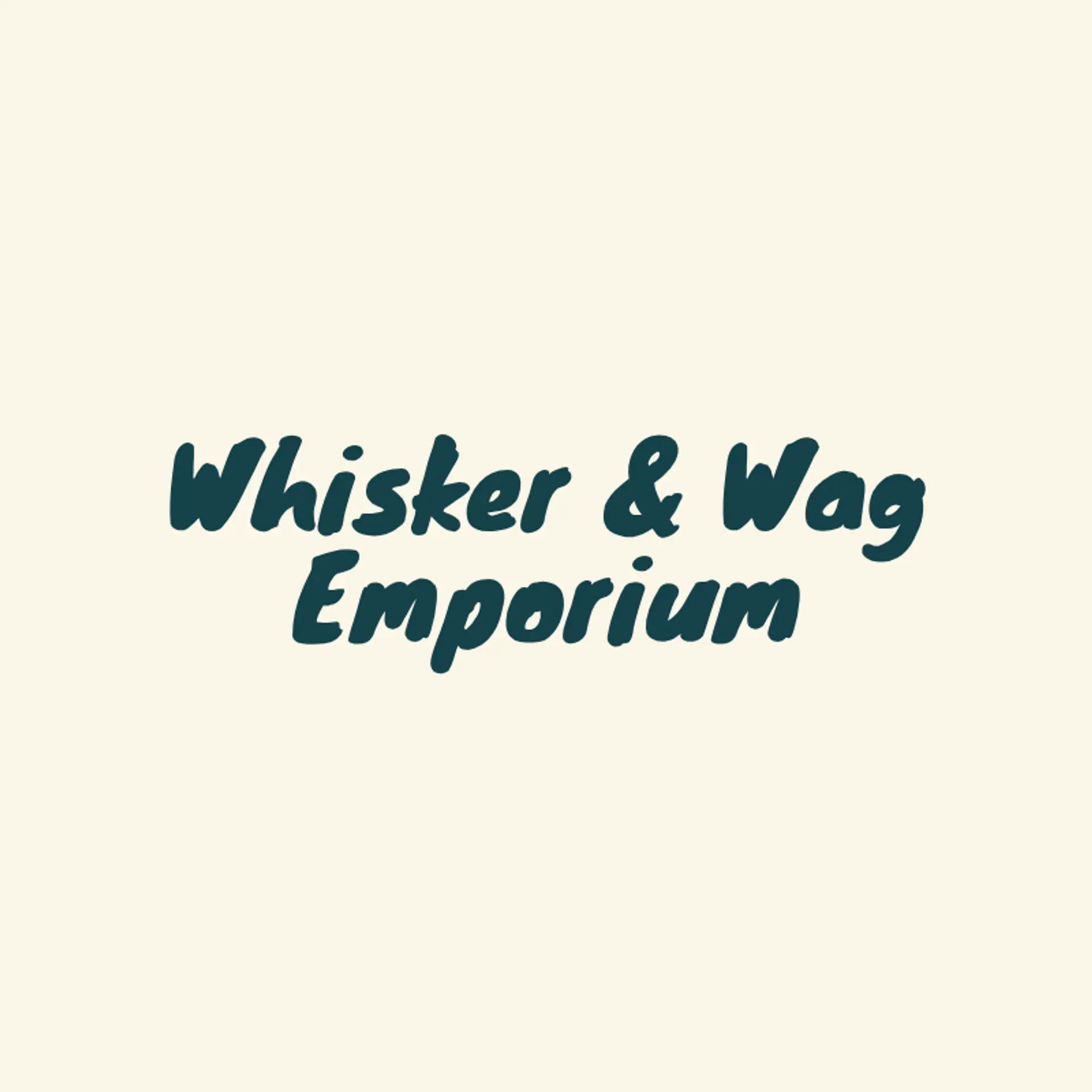 Whisker & Wag Emporium logo for pet store
