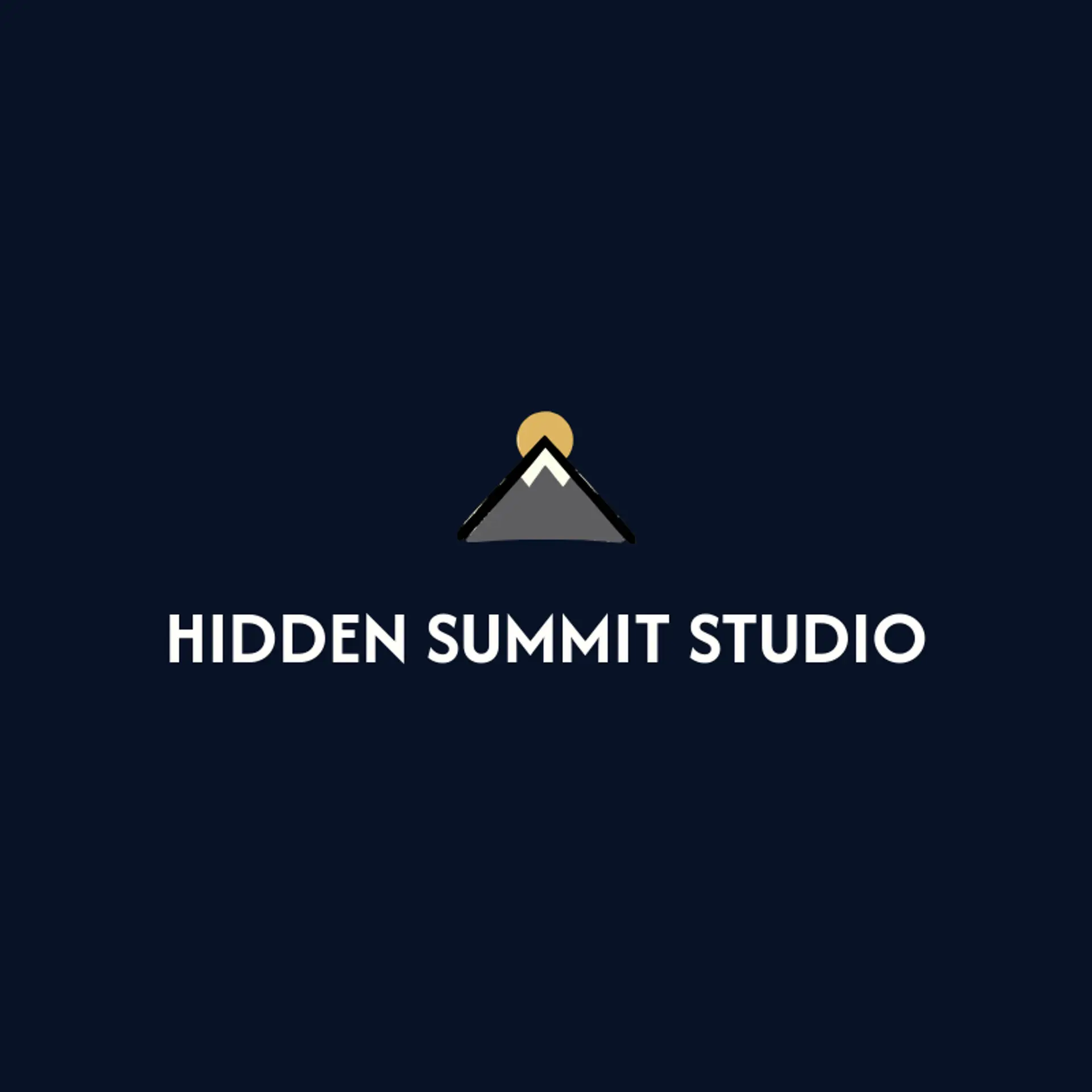 Hidden Summit Studio logo for negative space