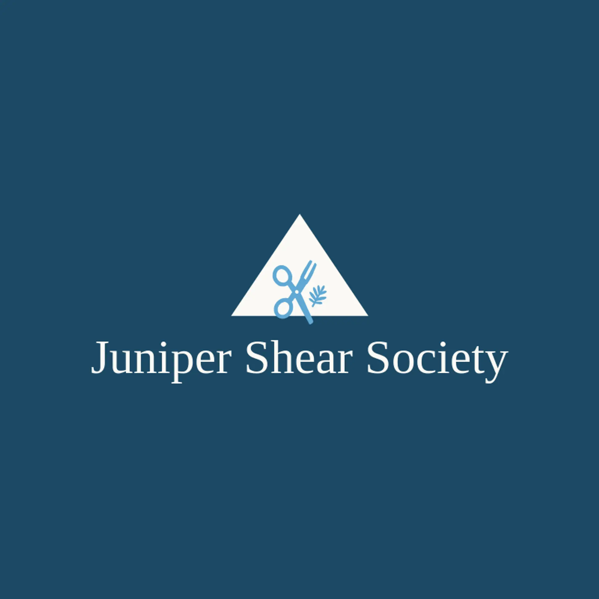 Juniper Shear Society logo for barbershop