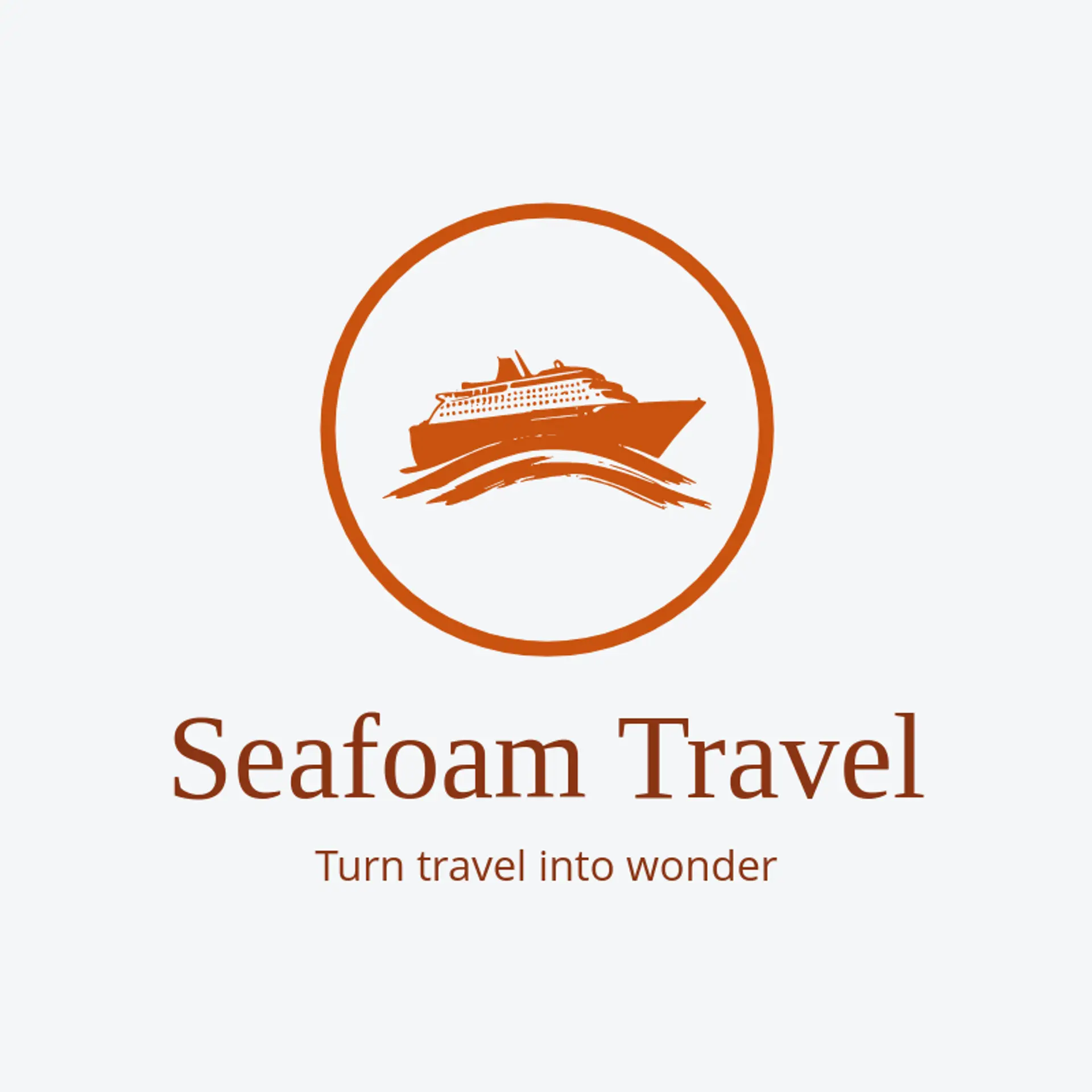 Seafoam Travel logo for cruise ship