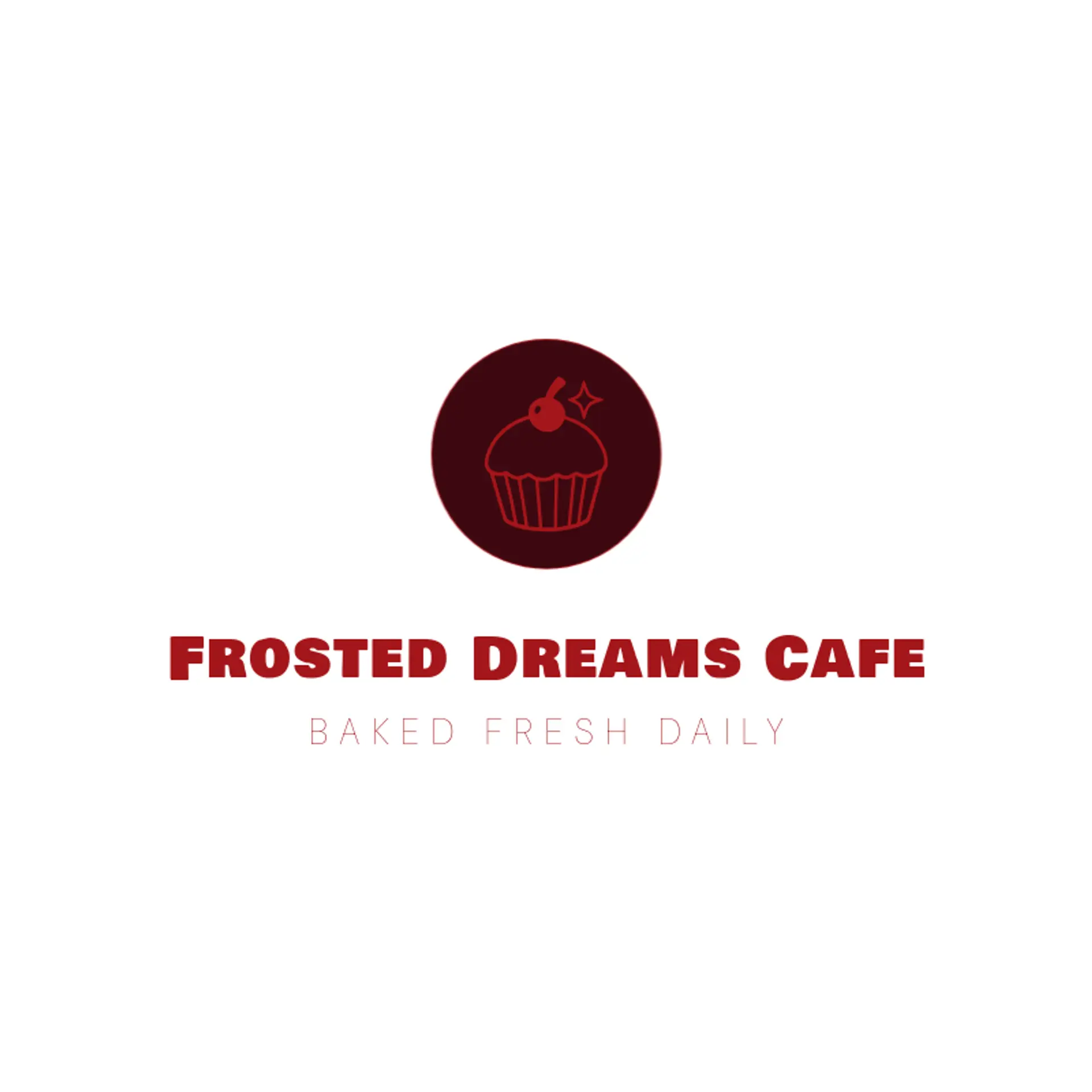 Frosted Dreams Cafe logo for cupcake