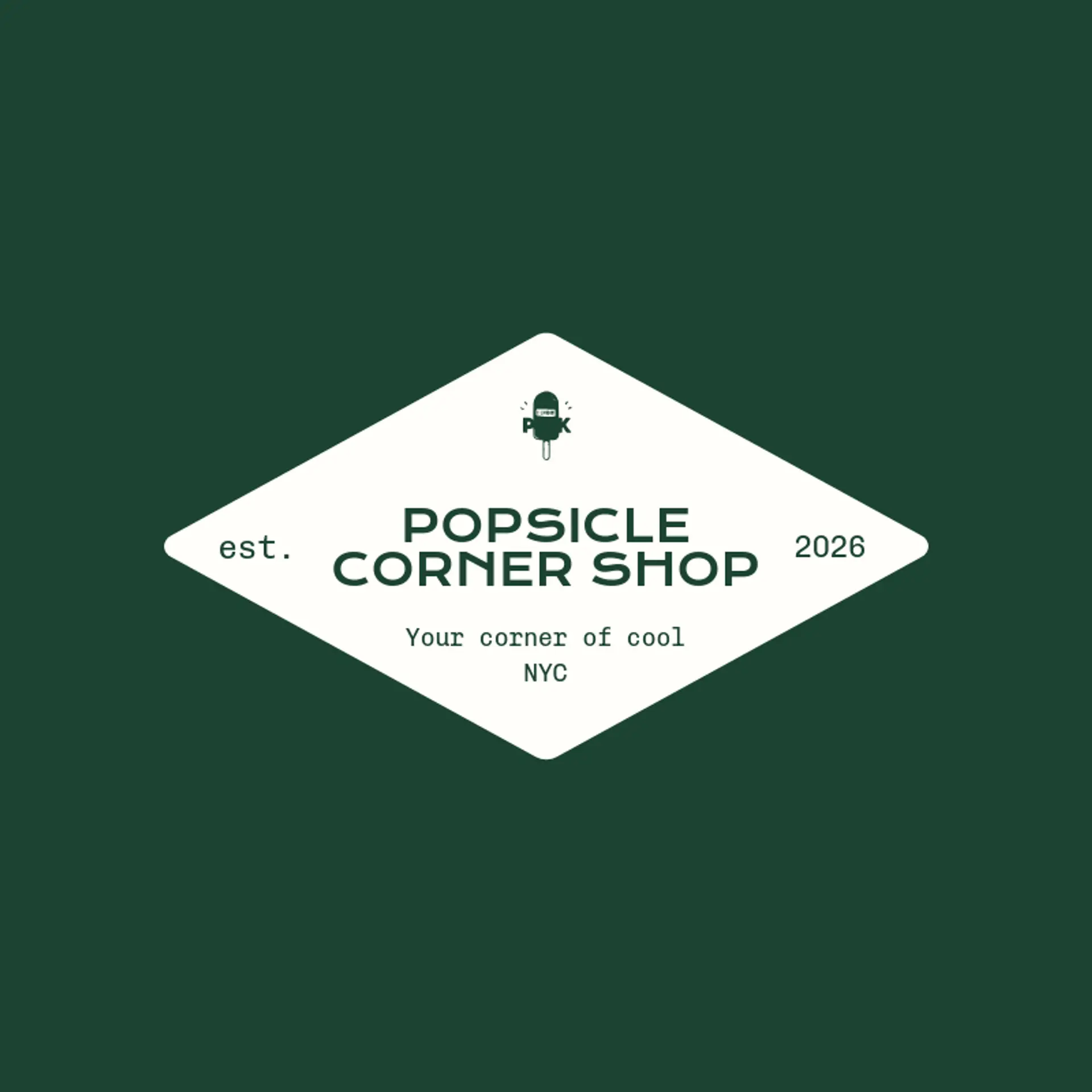 Popsicle Corner Shop logo for popsicle