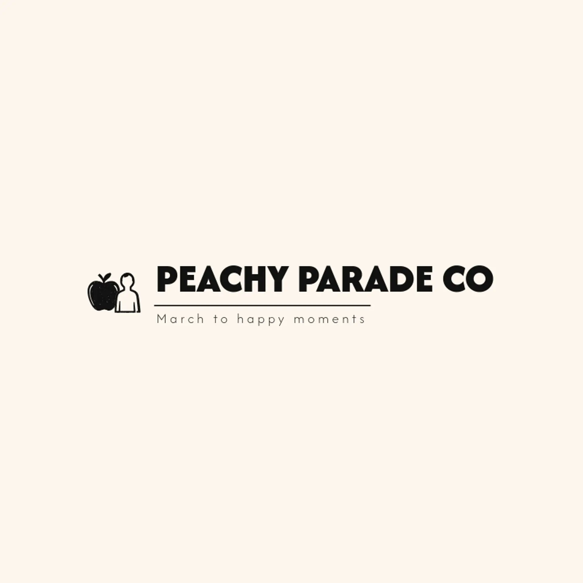 Peachy Parade Co logo for character