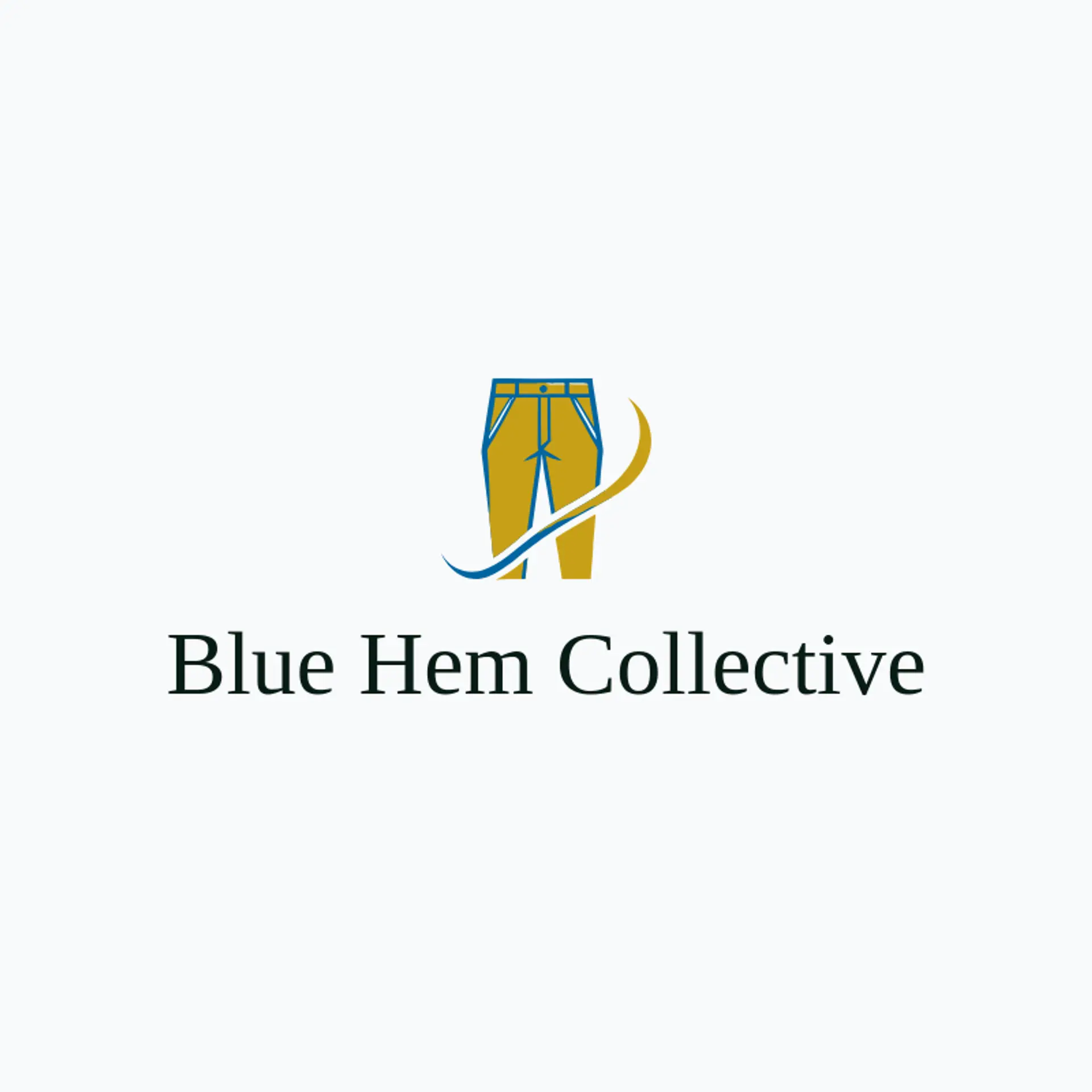 Blue Hem Collective logo for apparel