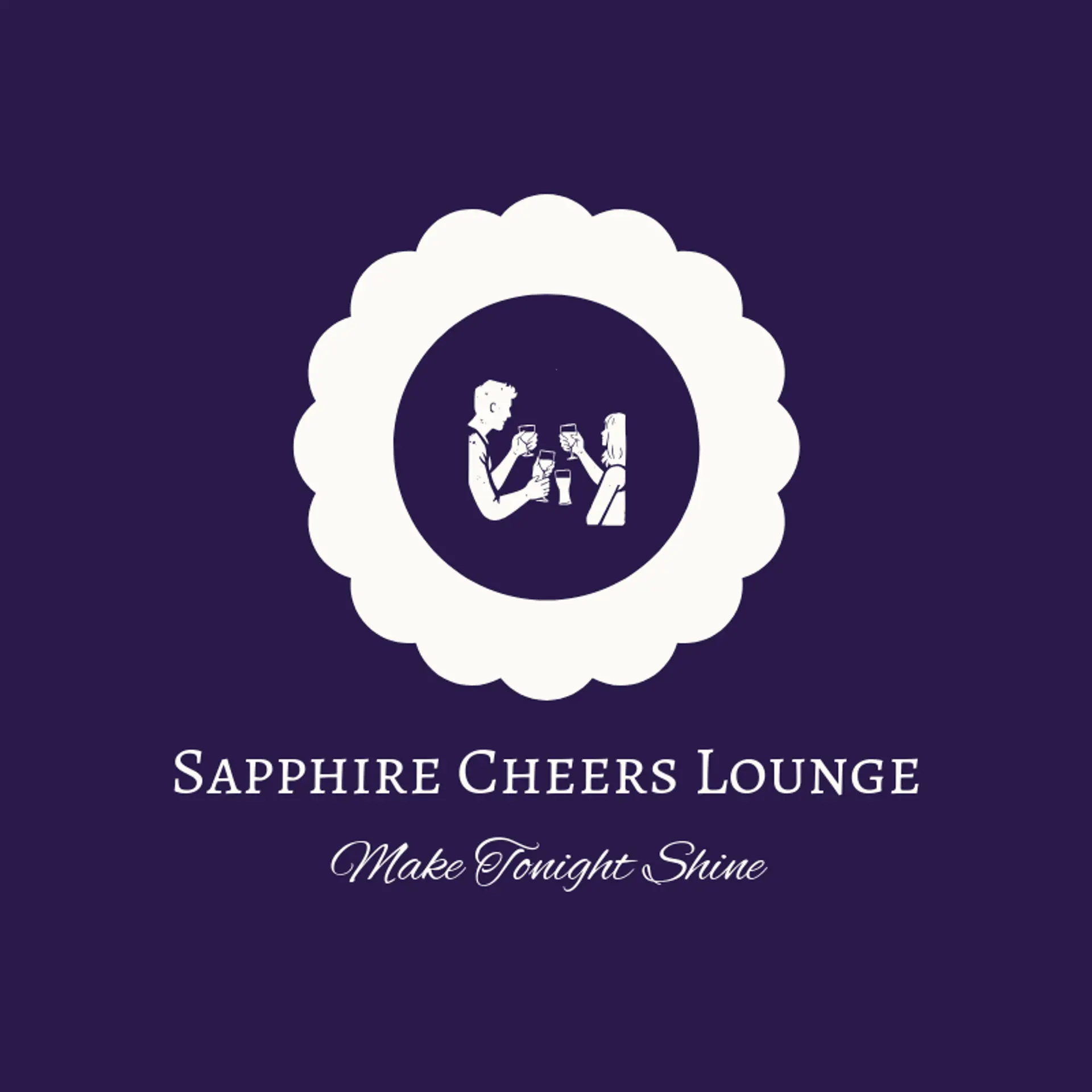 Sapphire Cheers Lounge logo for cheers