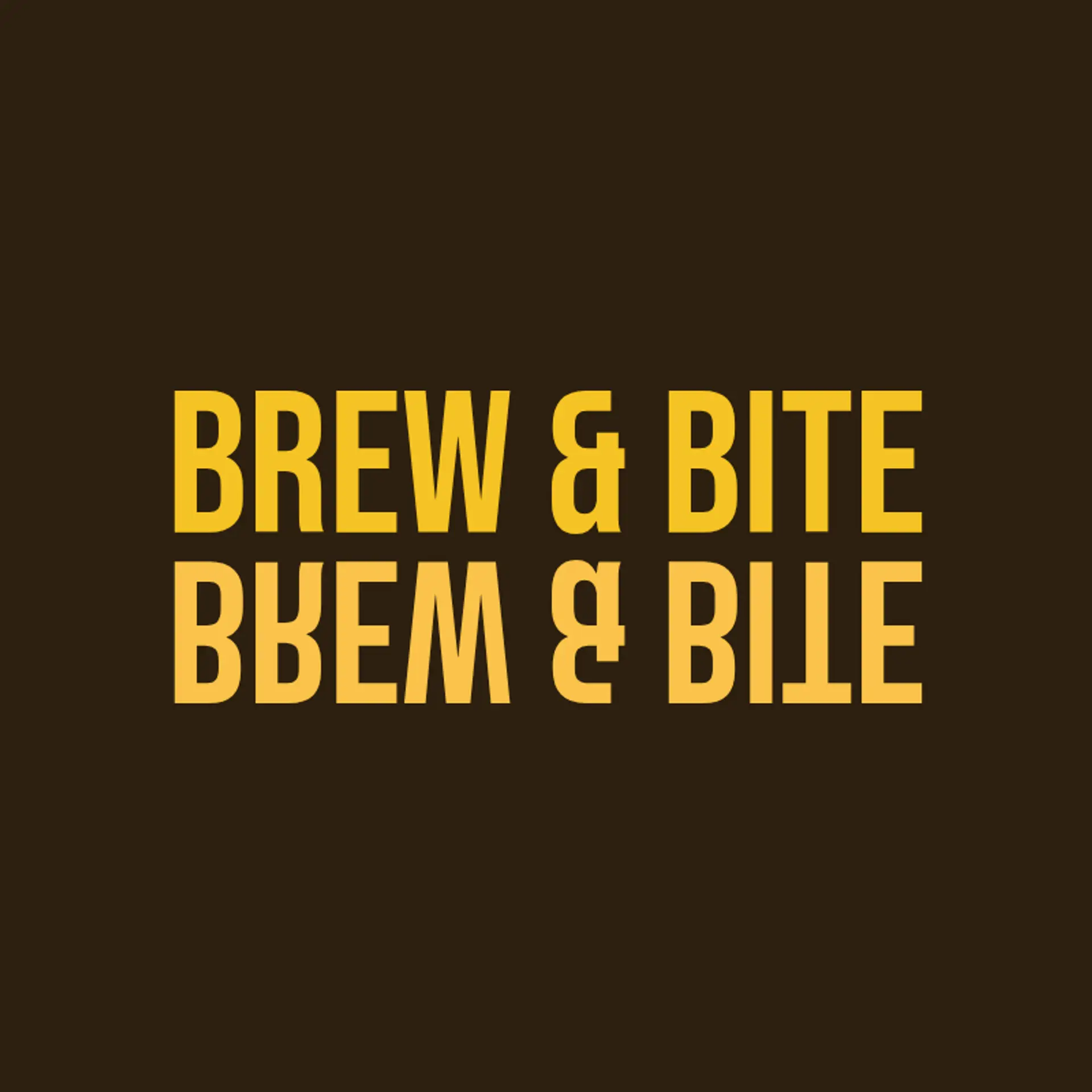 Brew & Bite logo for bar restaurant