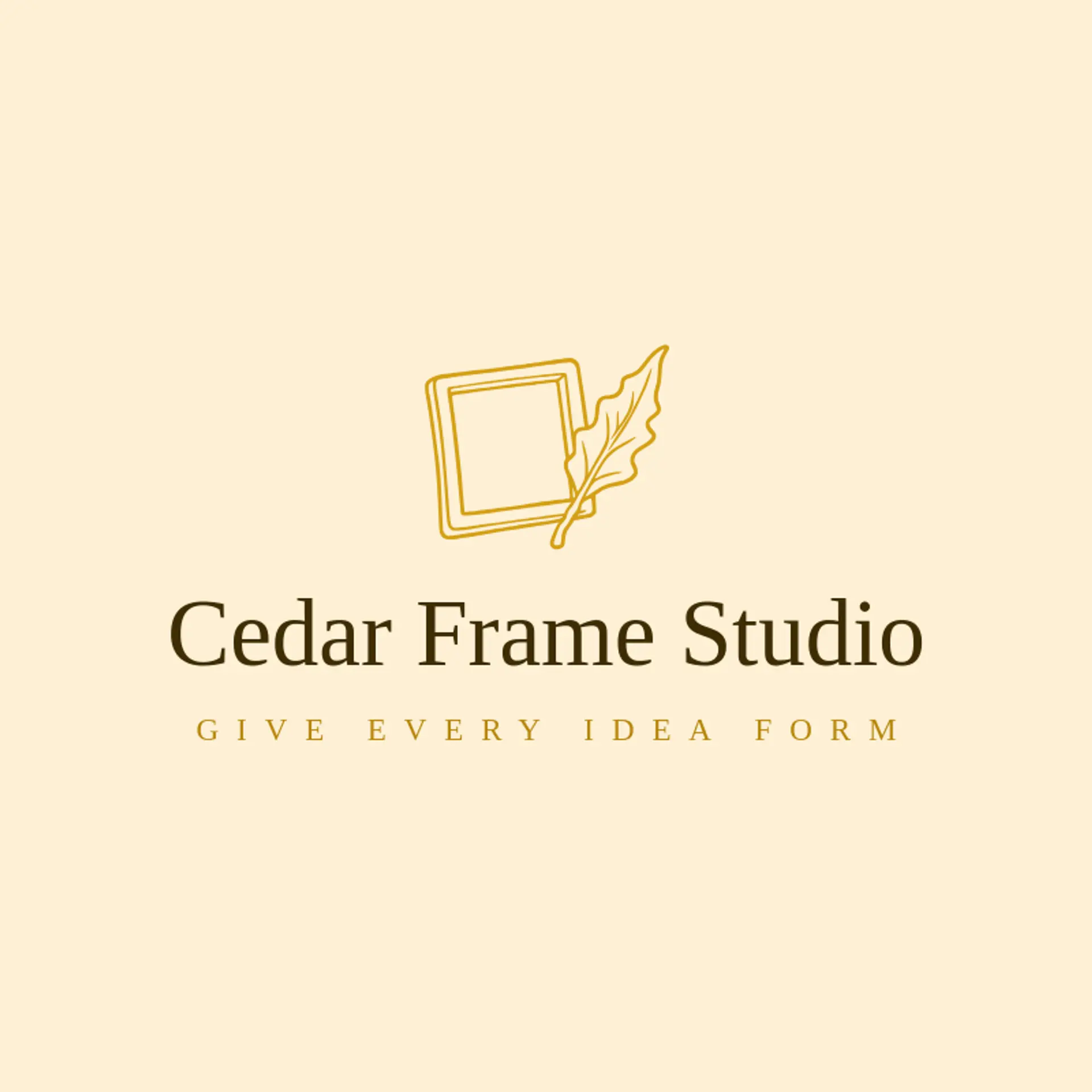 Cedar Frame Studio logo for artistic