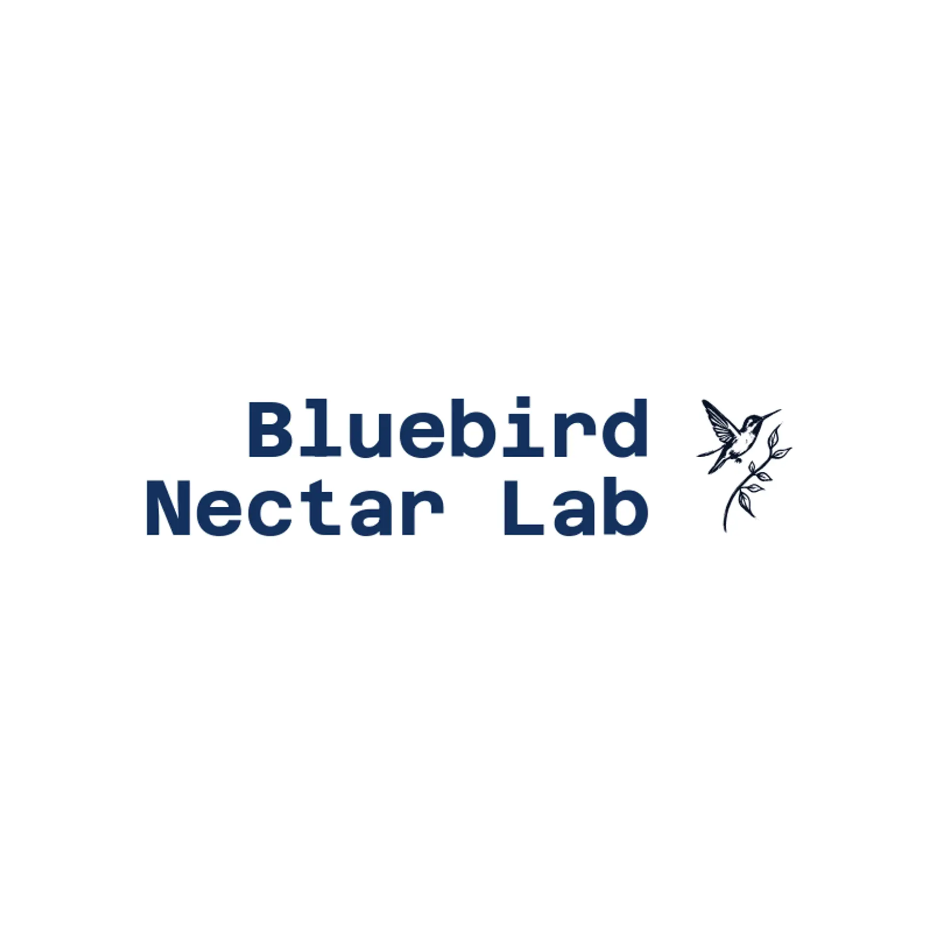 Bluebird Nectar Lab logo for hummingbird
