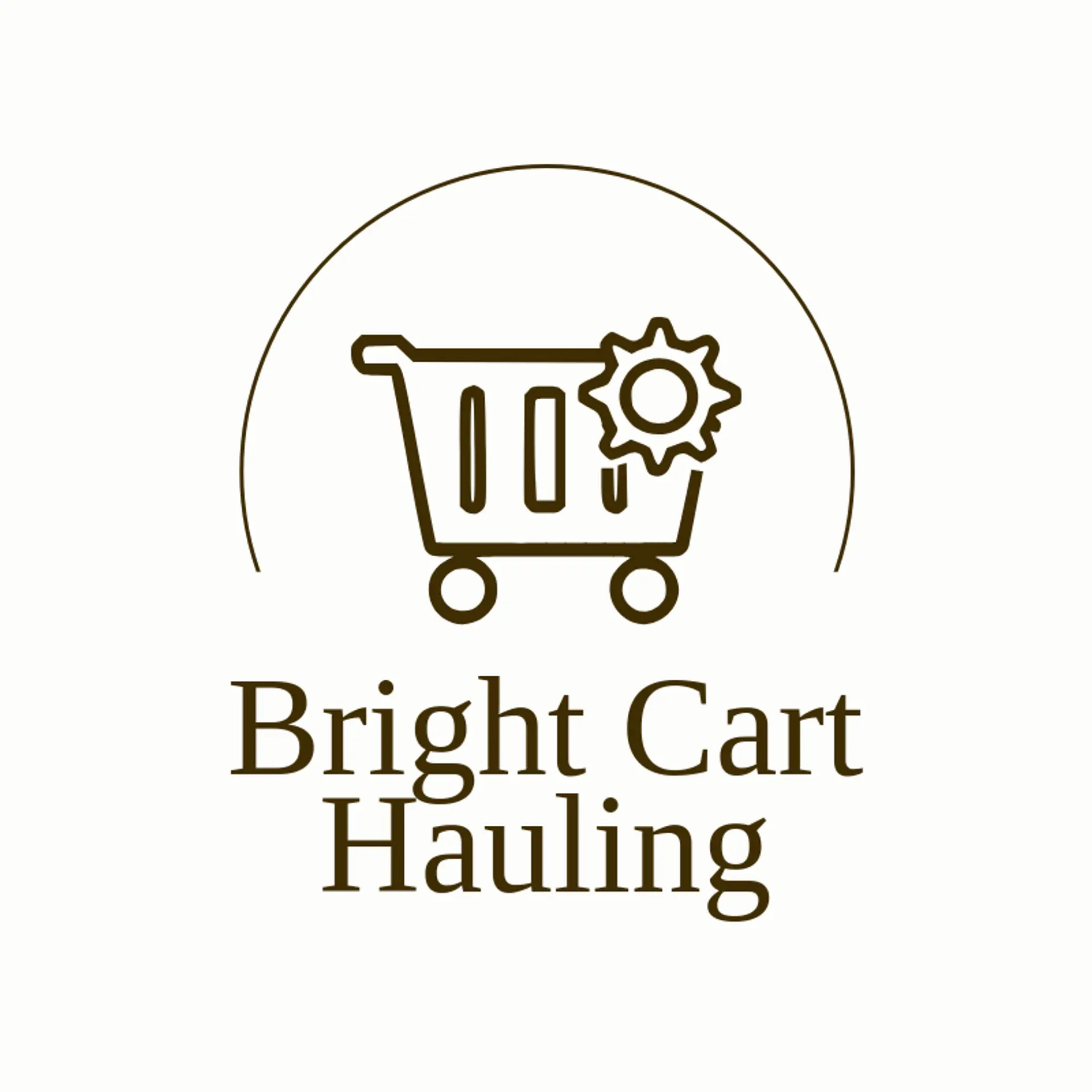 Bright Cart Hauling logo for garbage