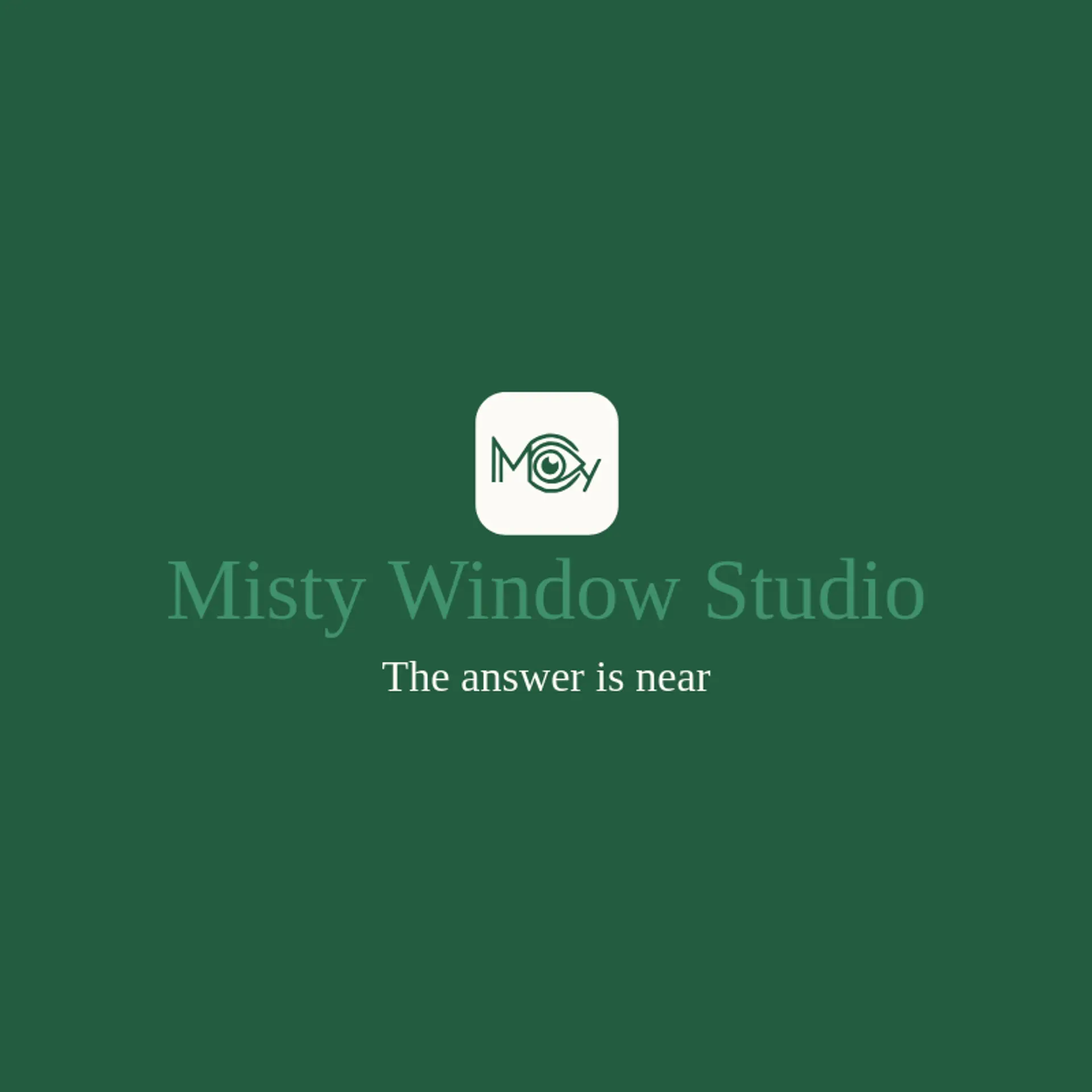 Misty Window Studio logo for mystery