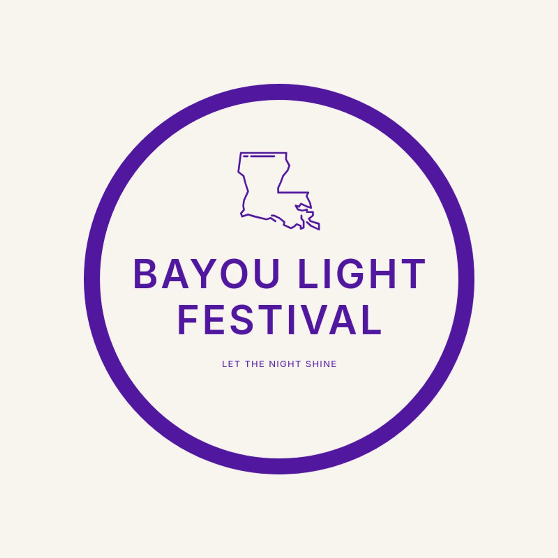Bayou Light Festival logo for new orleans