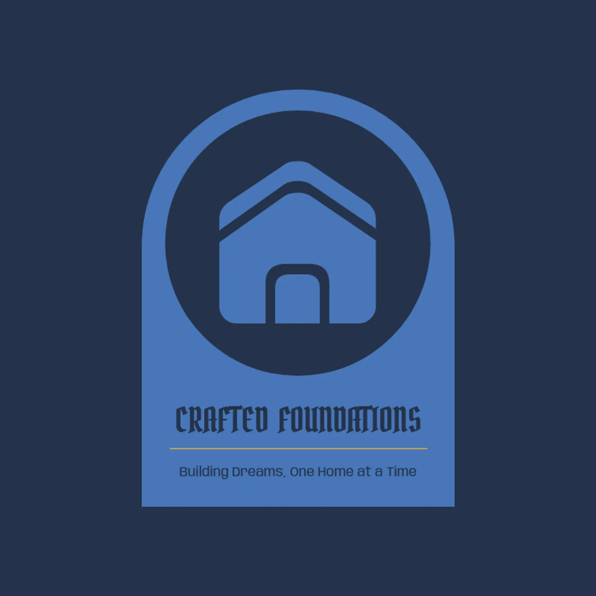Crafted Foundations logo for house construction