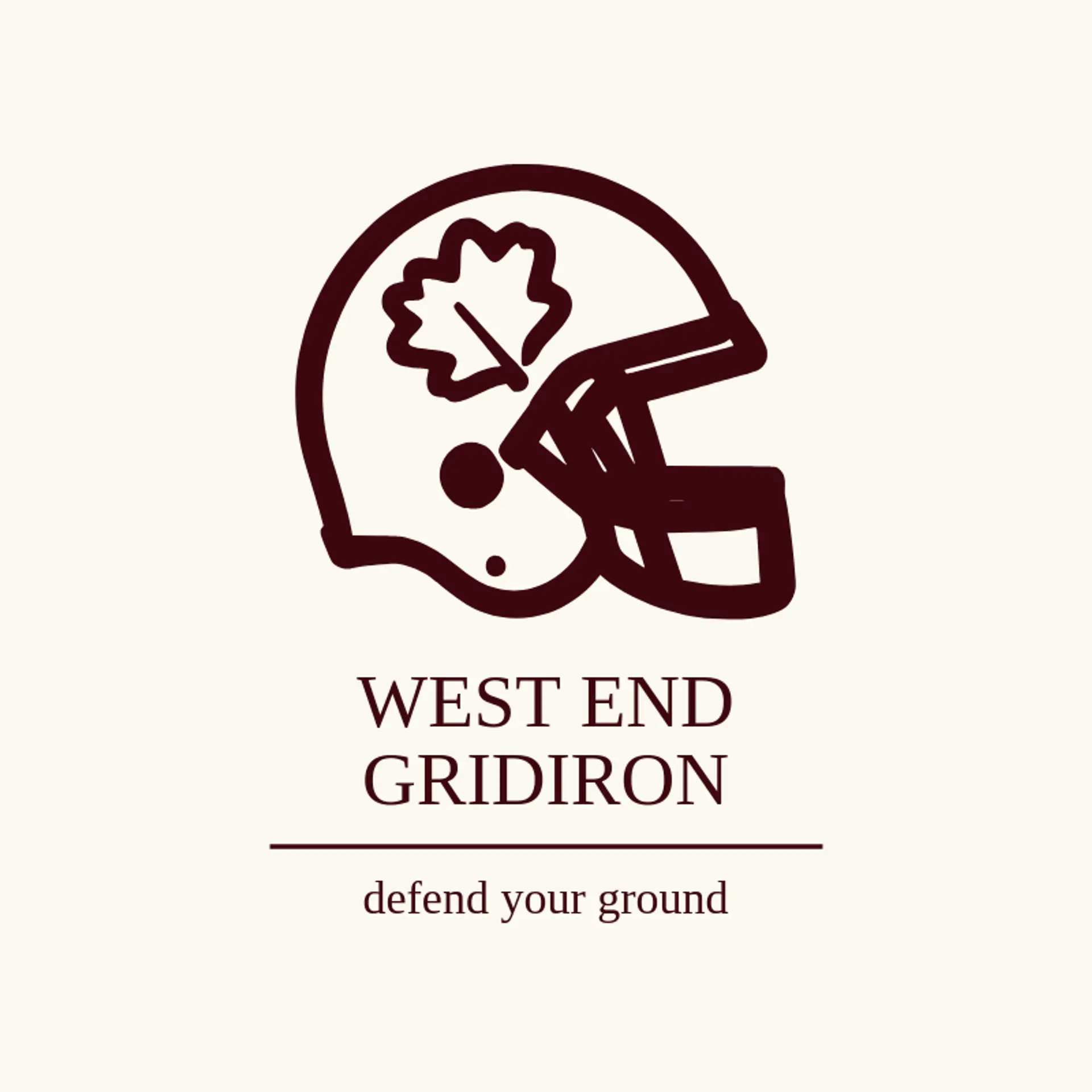 West End Gridiron logo for american football