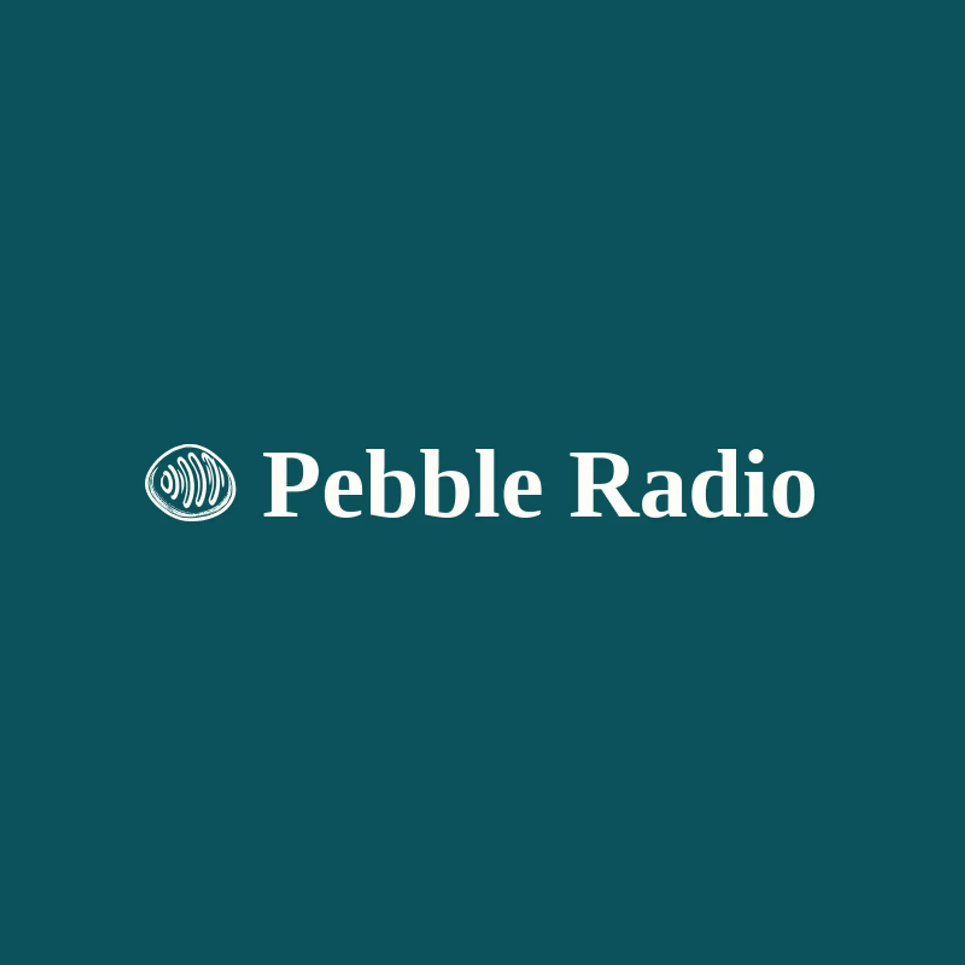 Pebble Radio logo for radio station