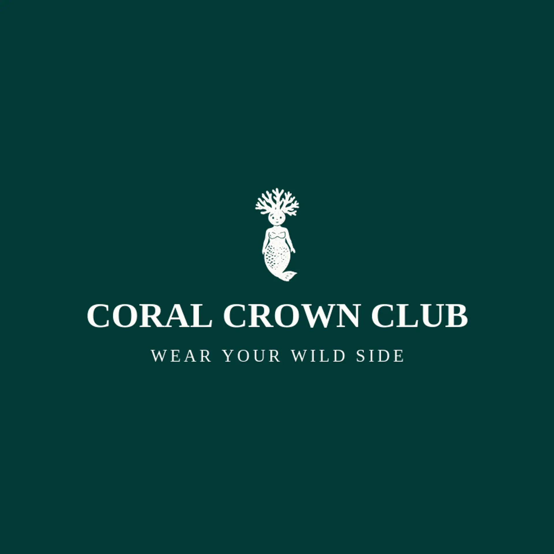 Coral Crown Club logo for mermaid