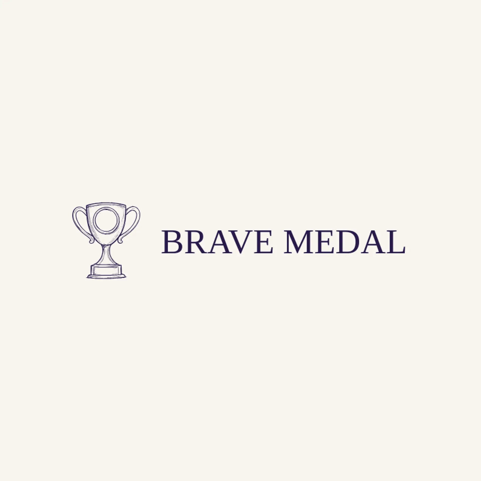 Brave Medal logo for trophy