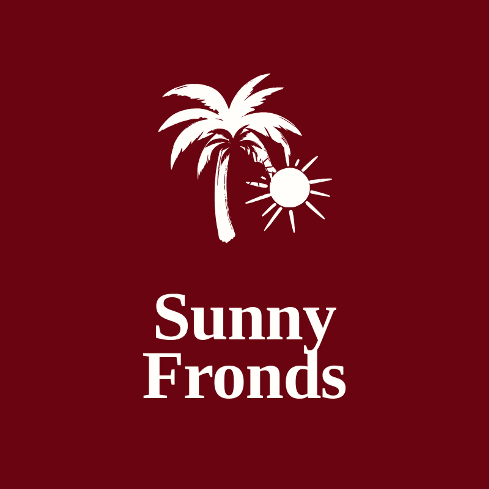 Sunny Fronds logo for palm tree