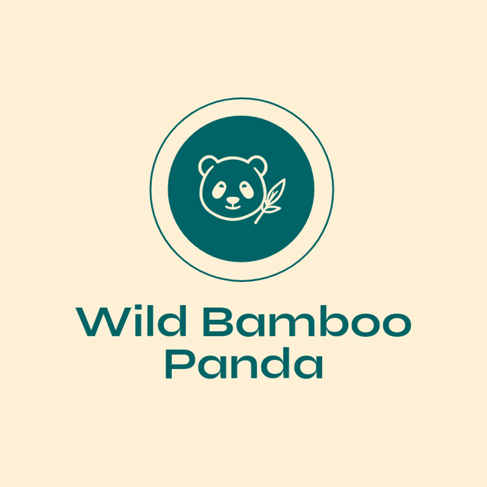 Wild Bamboo Panda logo for panda