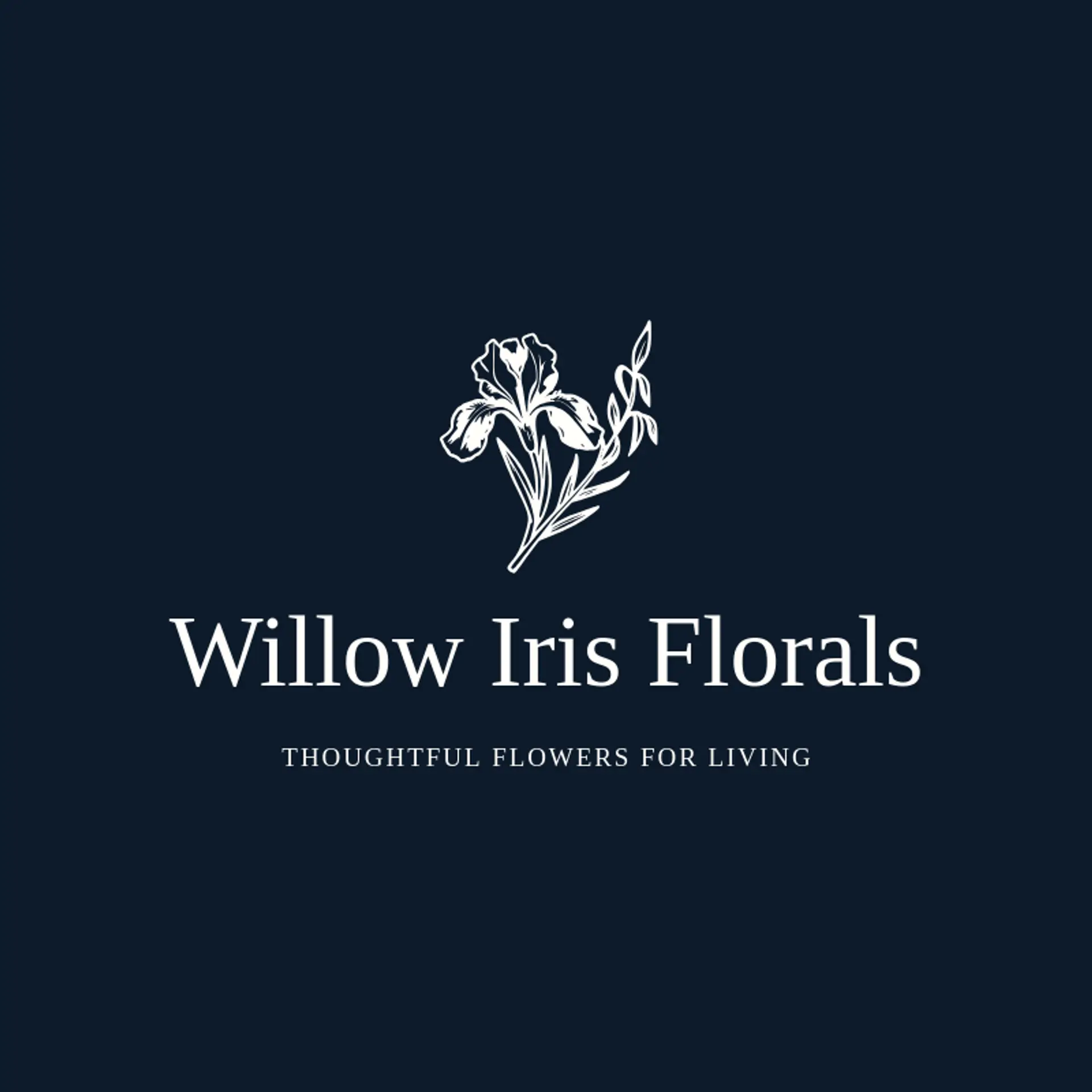 Willow Iris Florals logo for iris