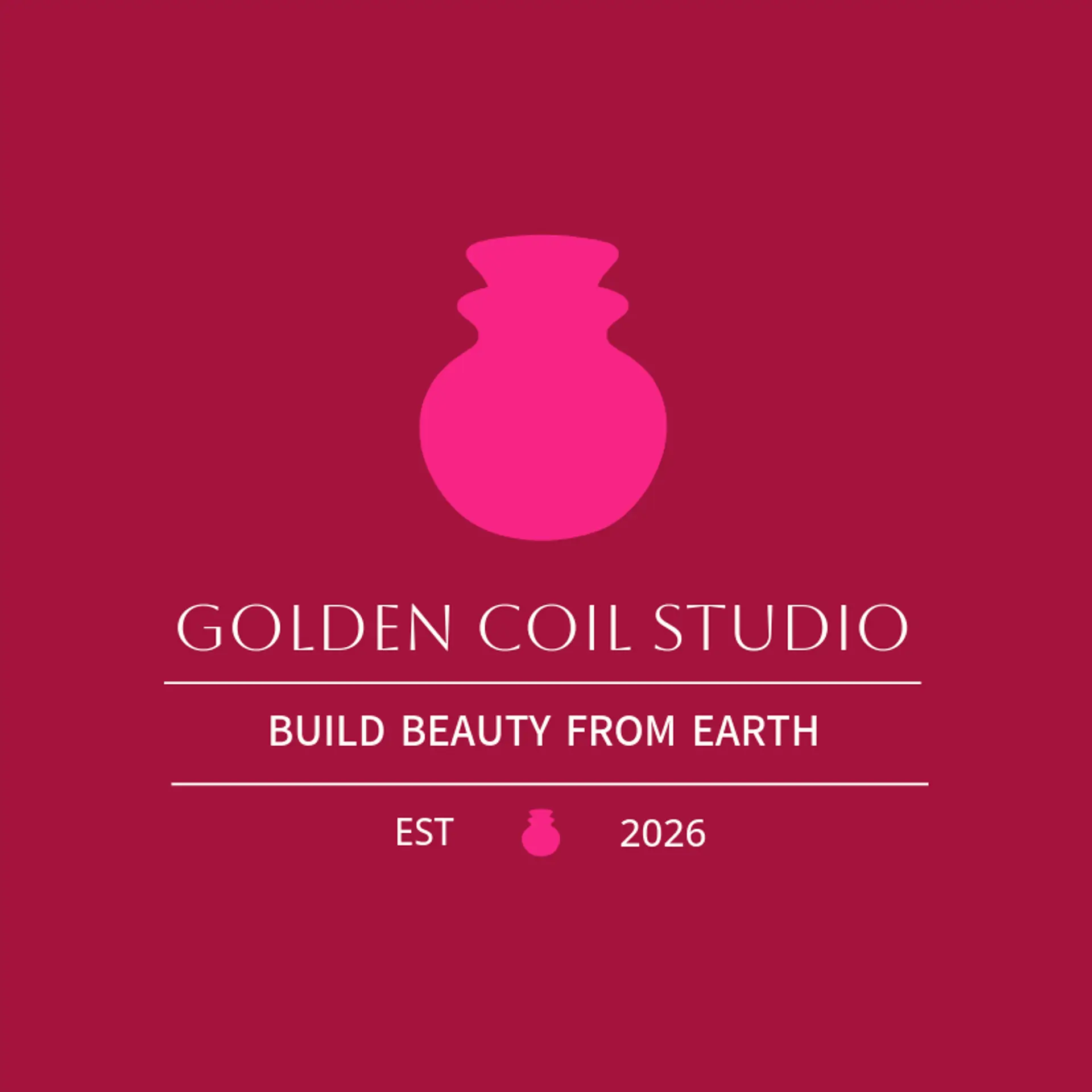 Golden Coil Studio logo for clay