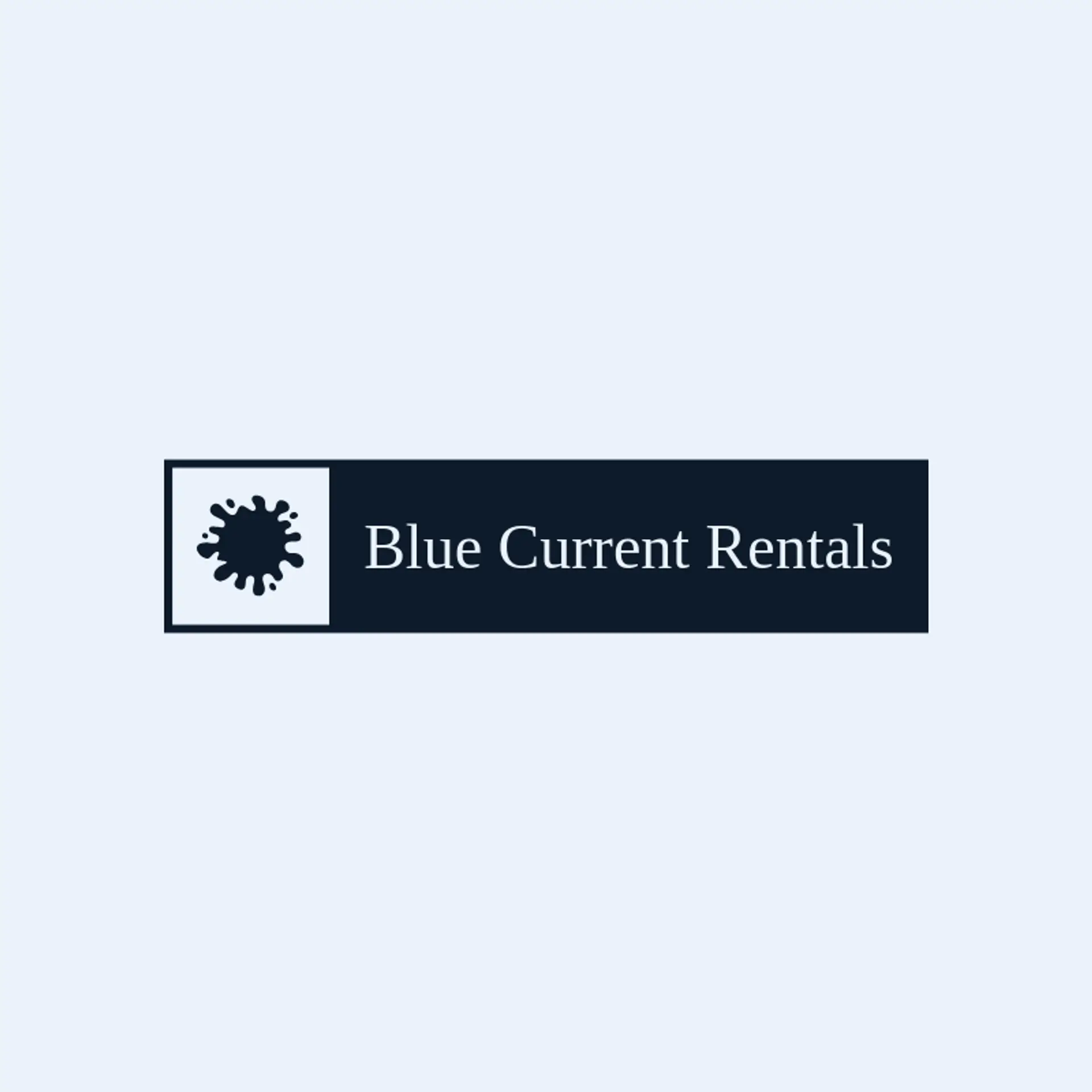 Blue Current Rentals logo for splash