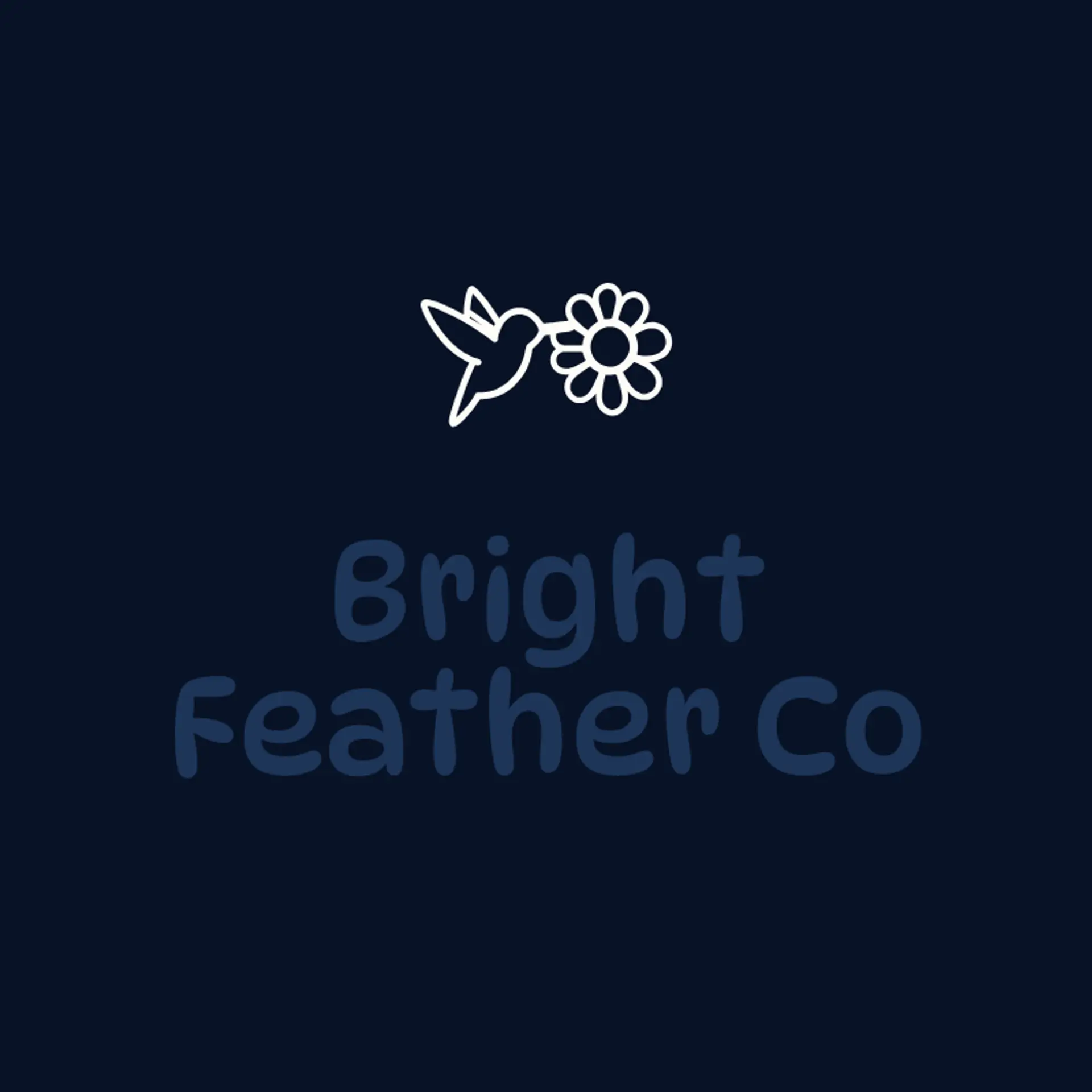 Bright Feather Co logo for hummingbird