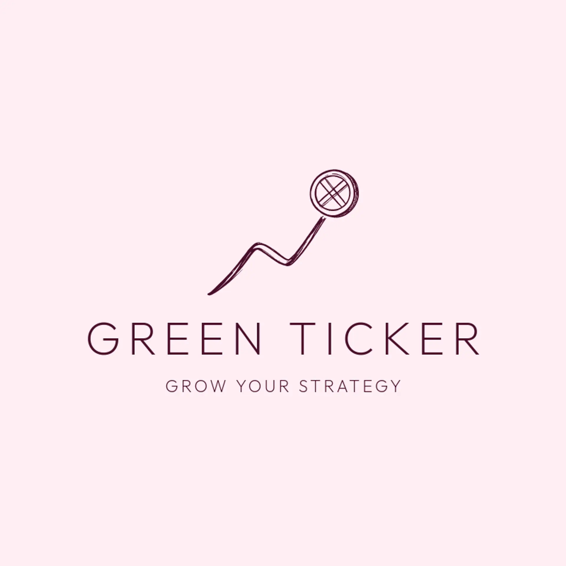 Green Ticker logo for trading