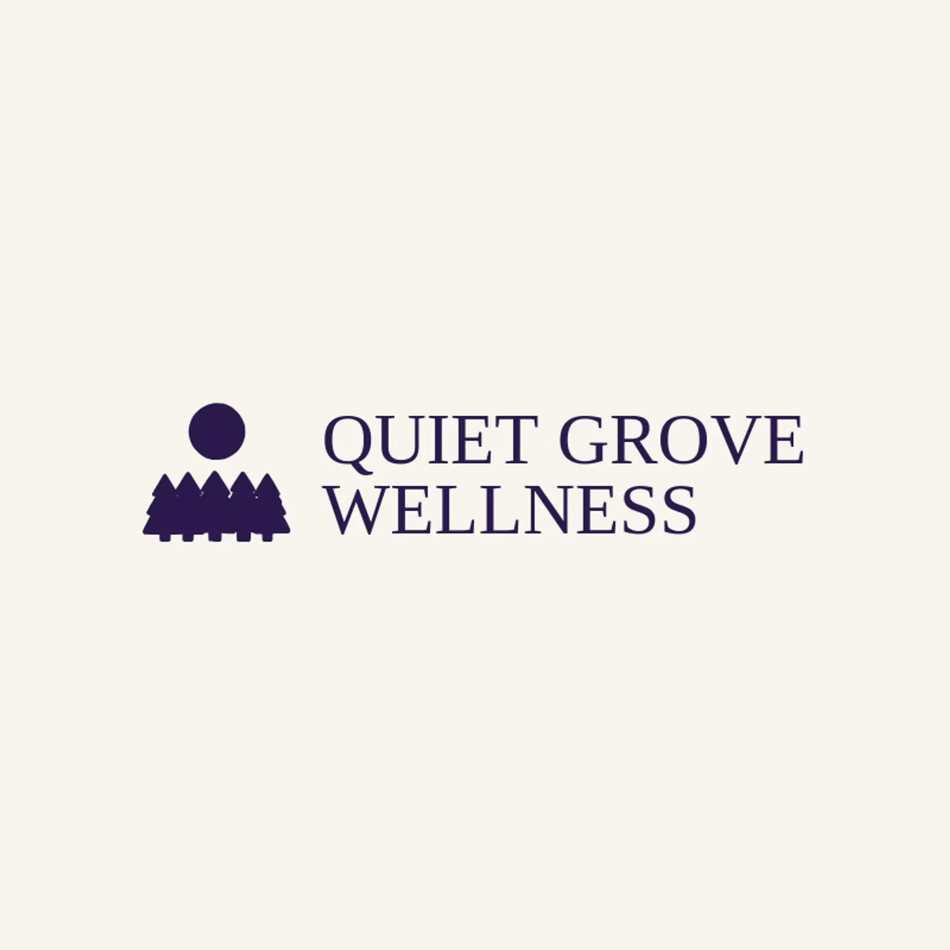 Quiet Grove Wellness logo for forest
