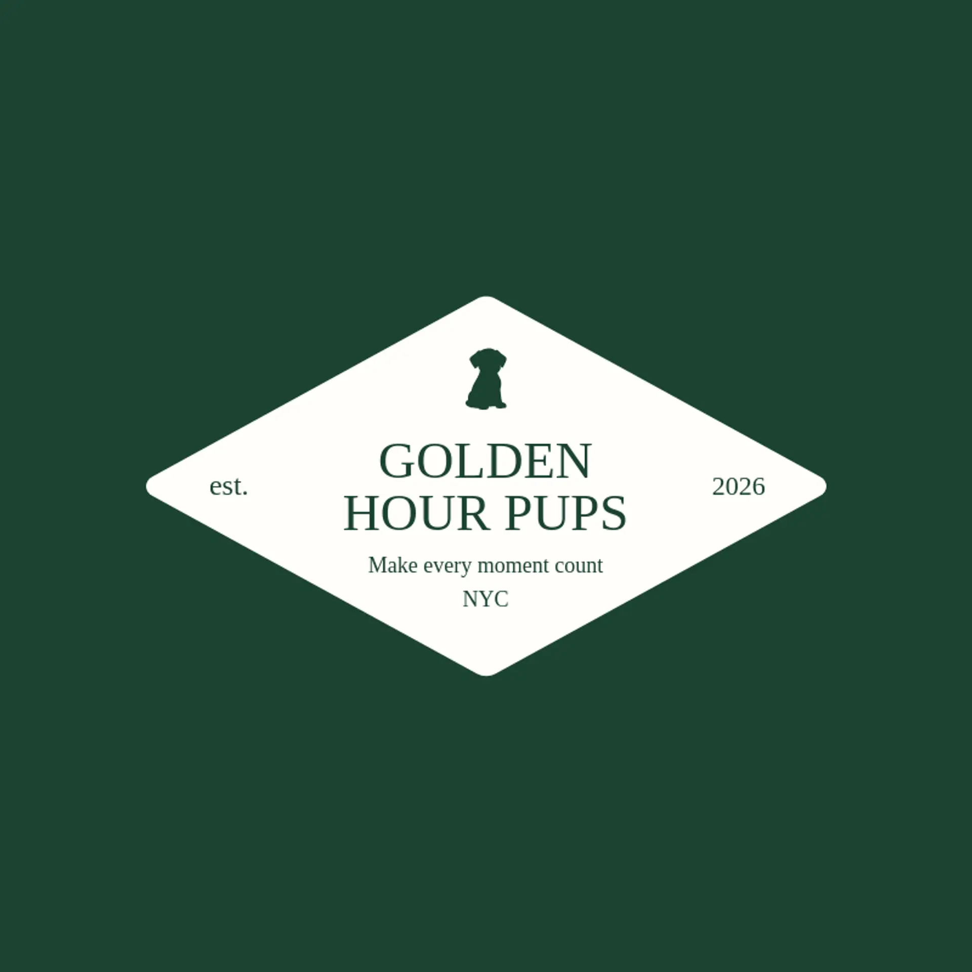 Golden Hour Pups logo for puppy