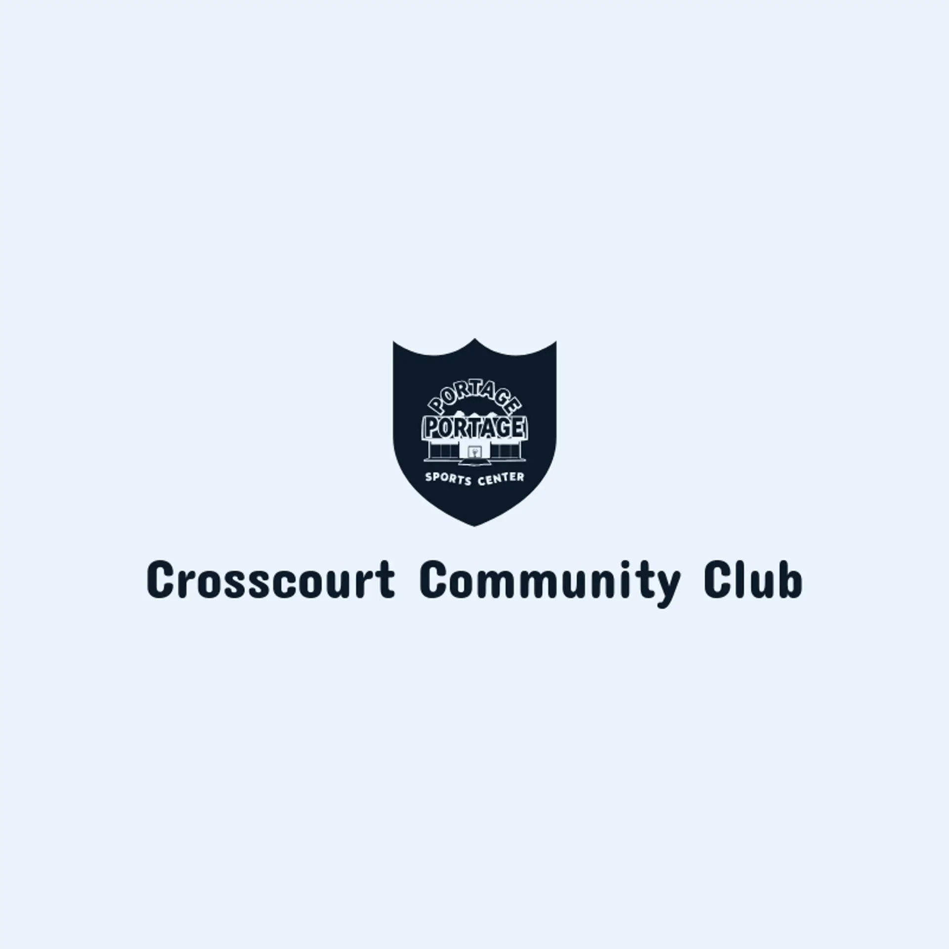 Crosscourt Community Club logo for sports center