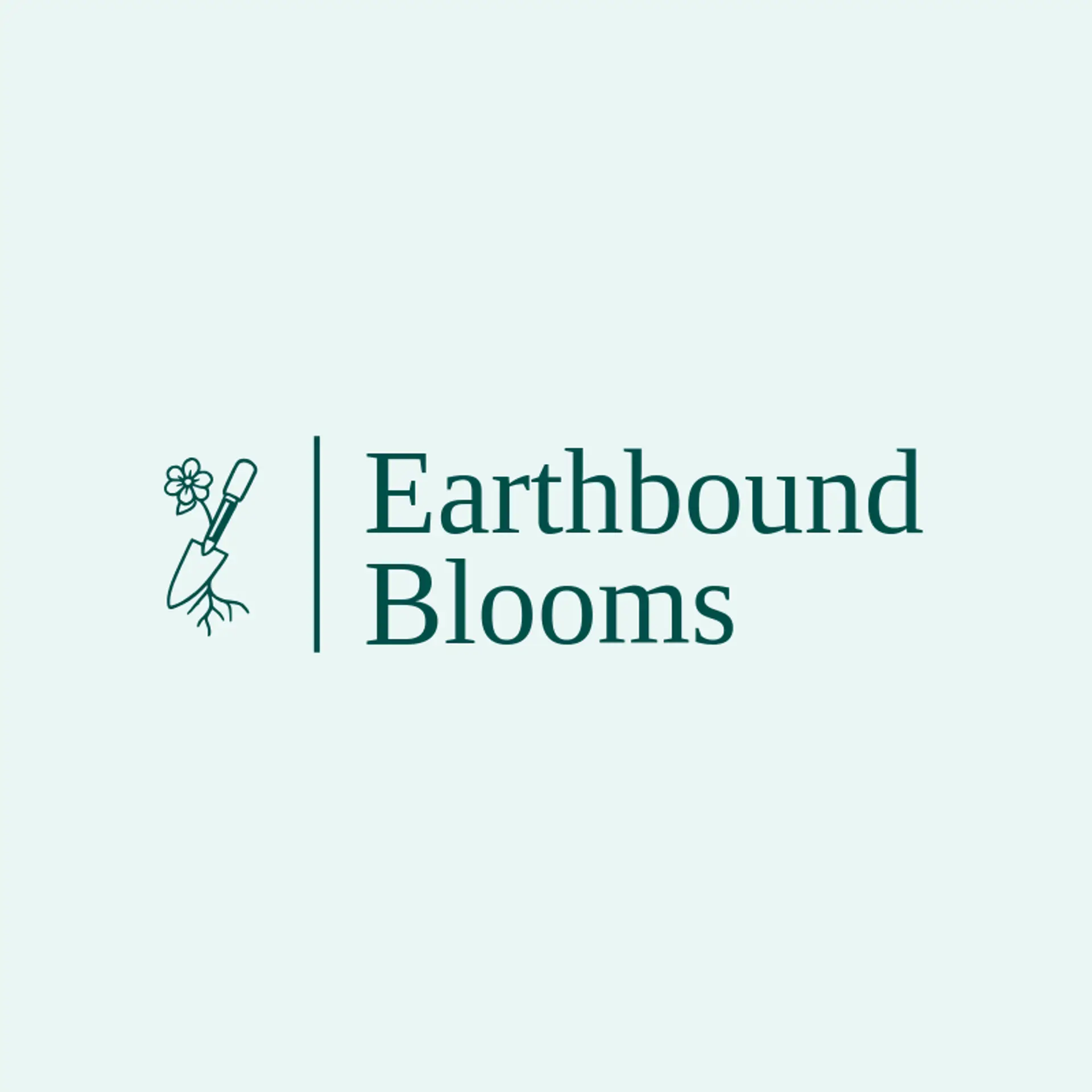 Earthbound Blooms logo for gardening