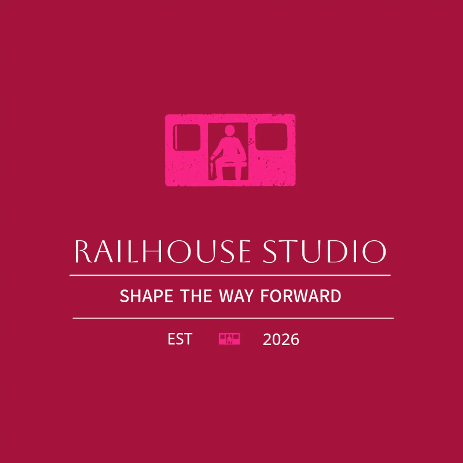 Railhouse Studio logo for train