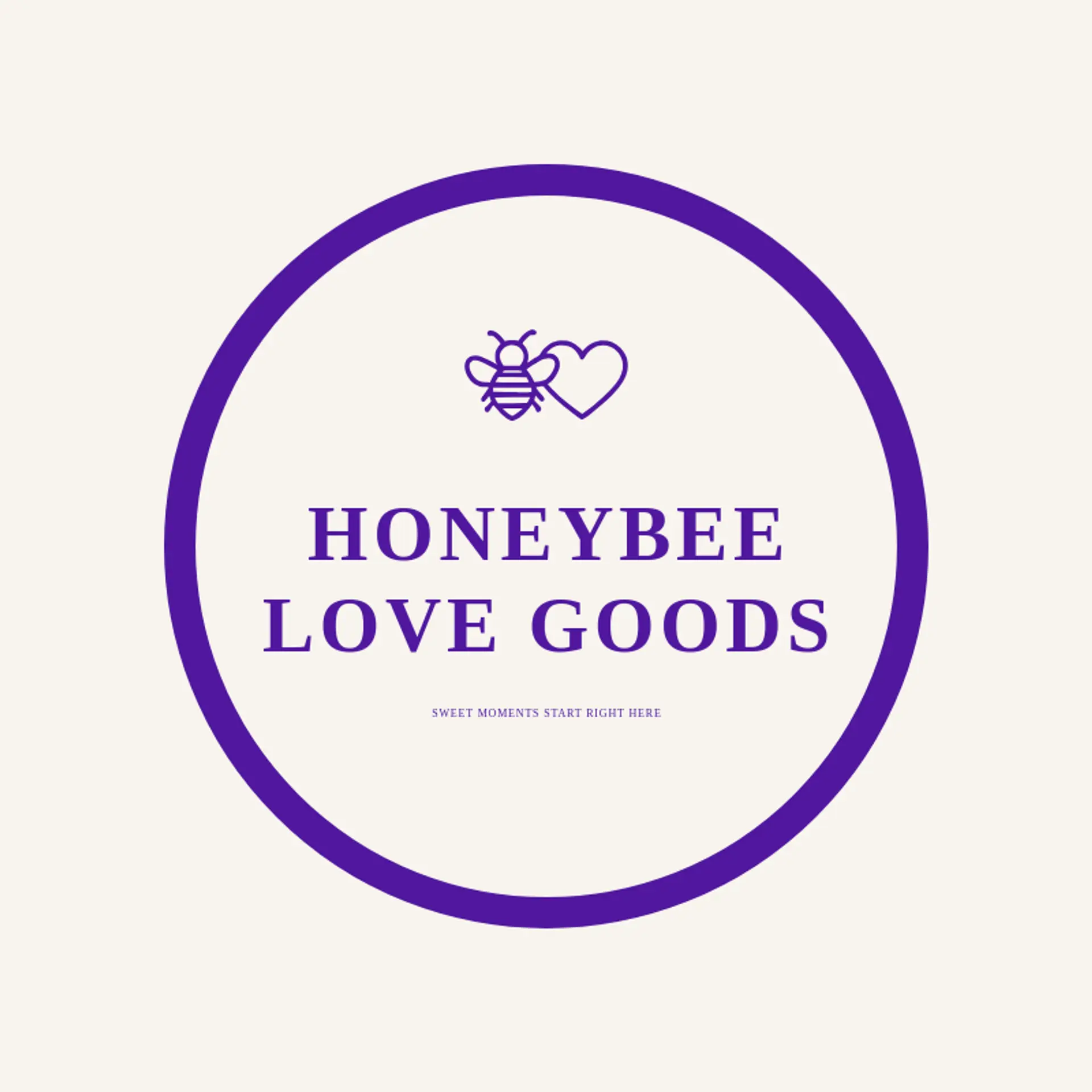 Honeybee Love Goods logo for valentine