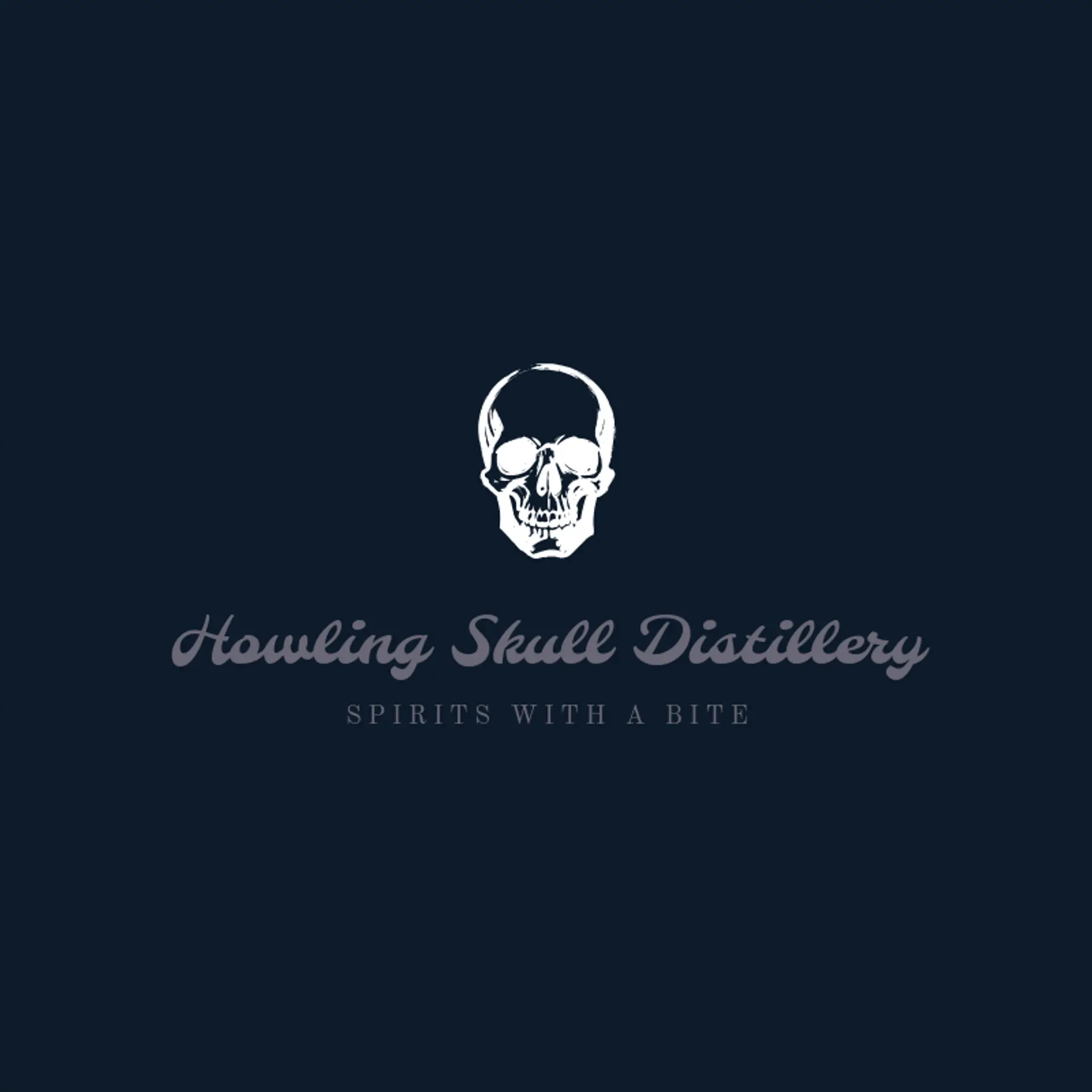 Howling Skull Distillery logo for skull