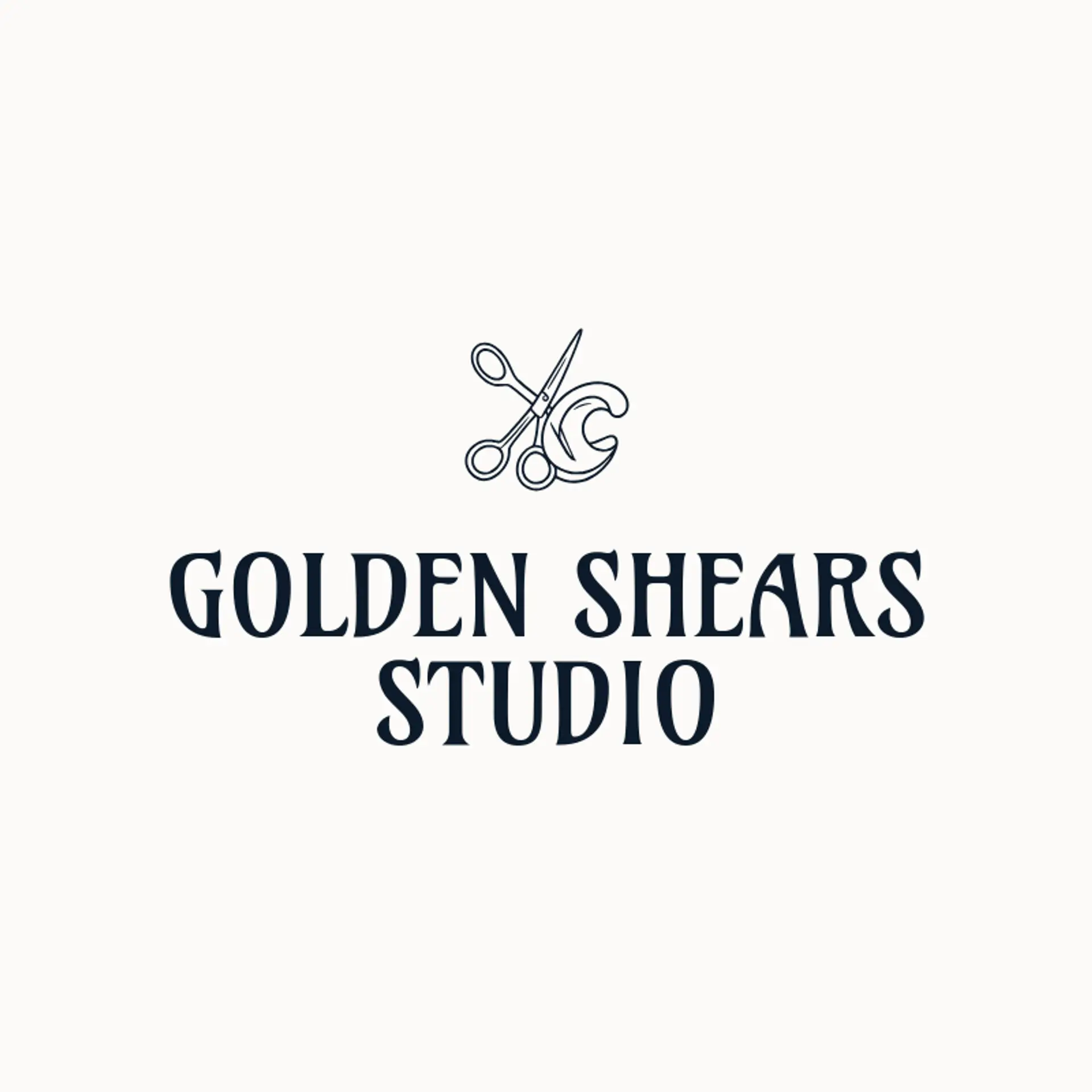 Golden Shears Studio logo for hair stylist