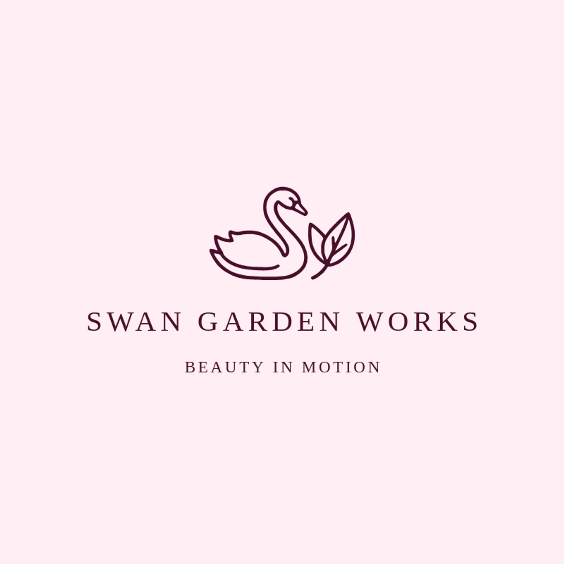 Swan Garden Works logo for swan